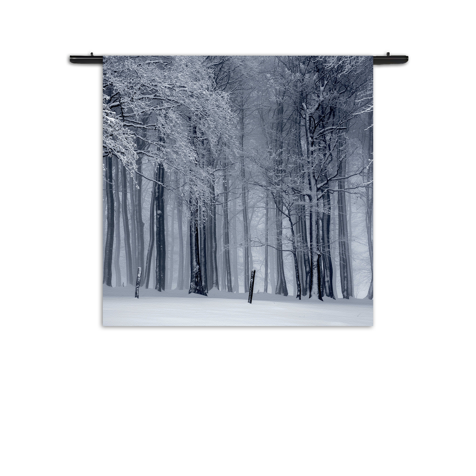 Wandkleed Het winterse bos Rechthoek Vierkant