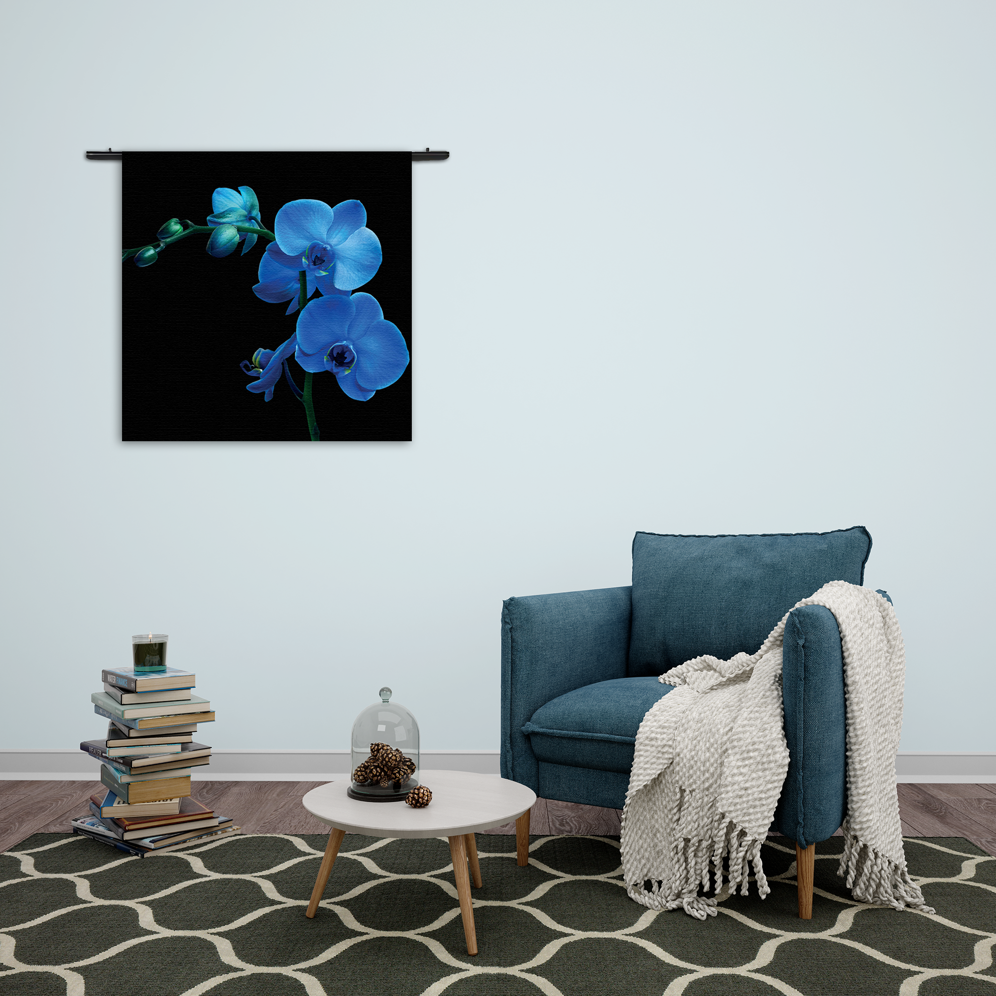 Wandkleed Orchidee Rechthoek Vierkant Template Vierkant Rond Natuur 39 2