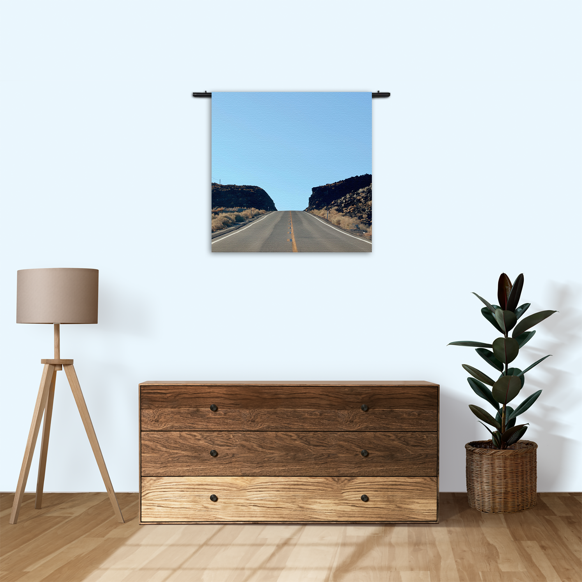 Wandkleed Eindeloze weg Rechthoek Vierkant Template Vierkant Rond Natuur 4 3