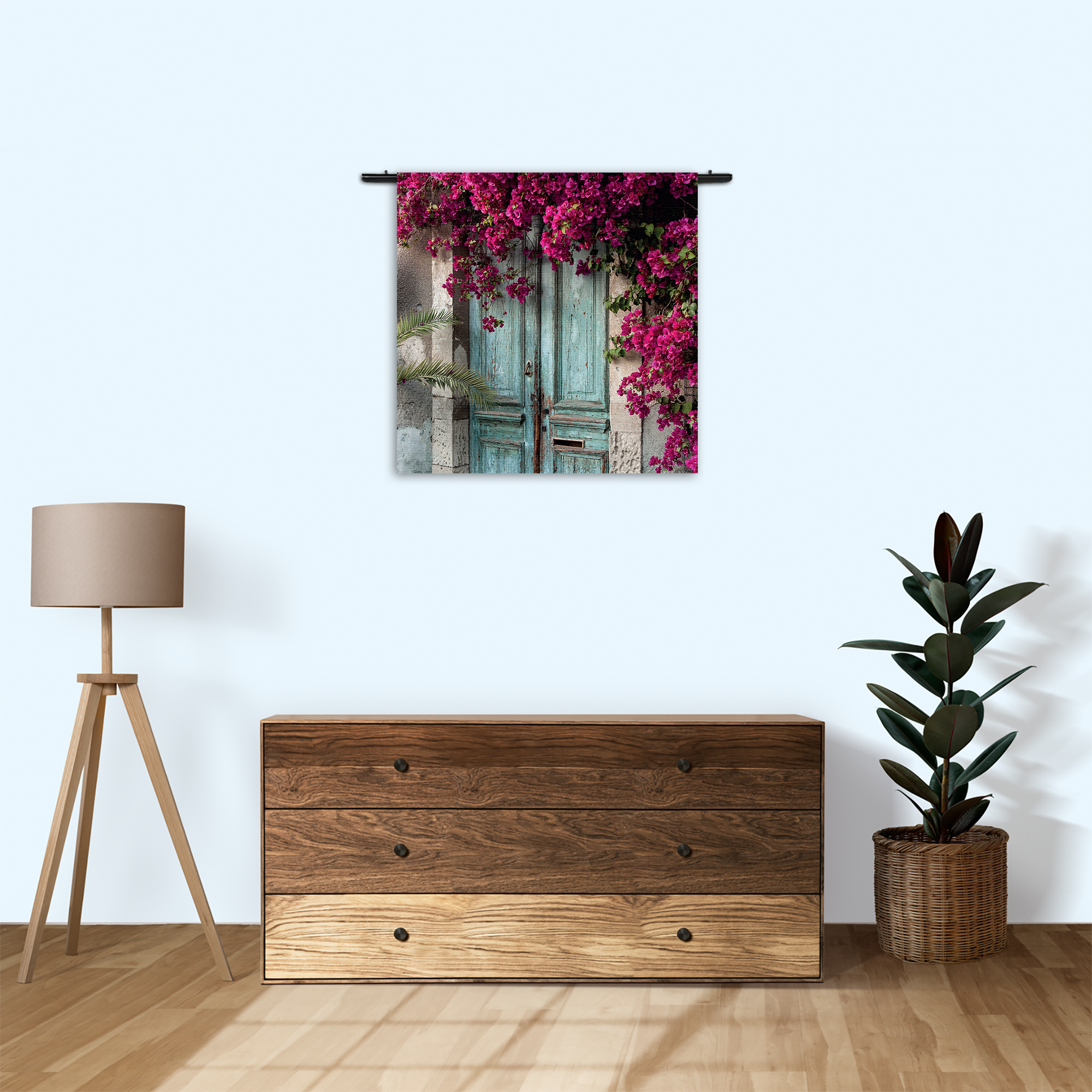 Wandkleed Roze deuren Rechthoek Vierkant Template Vierkant Rond Natuur 42 3
