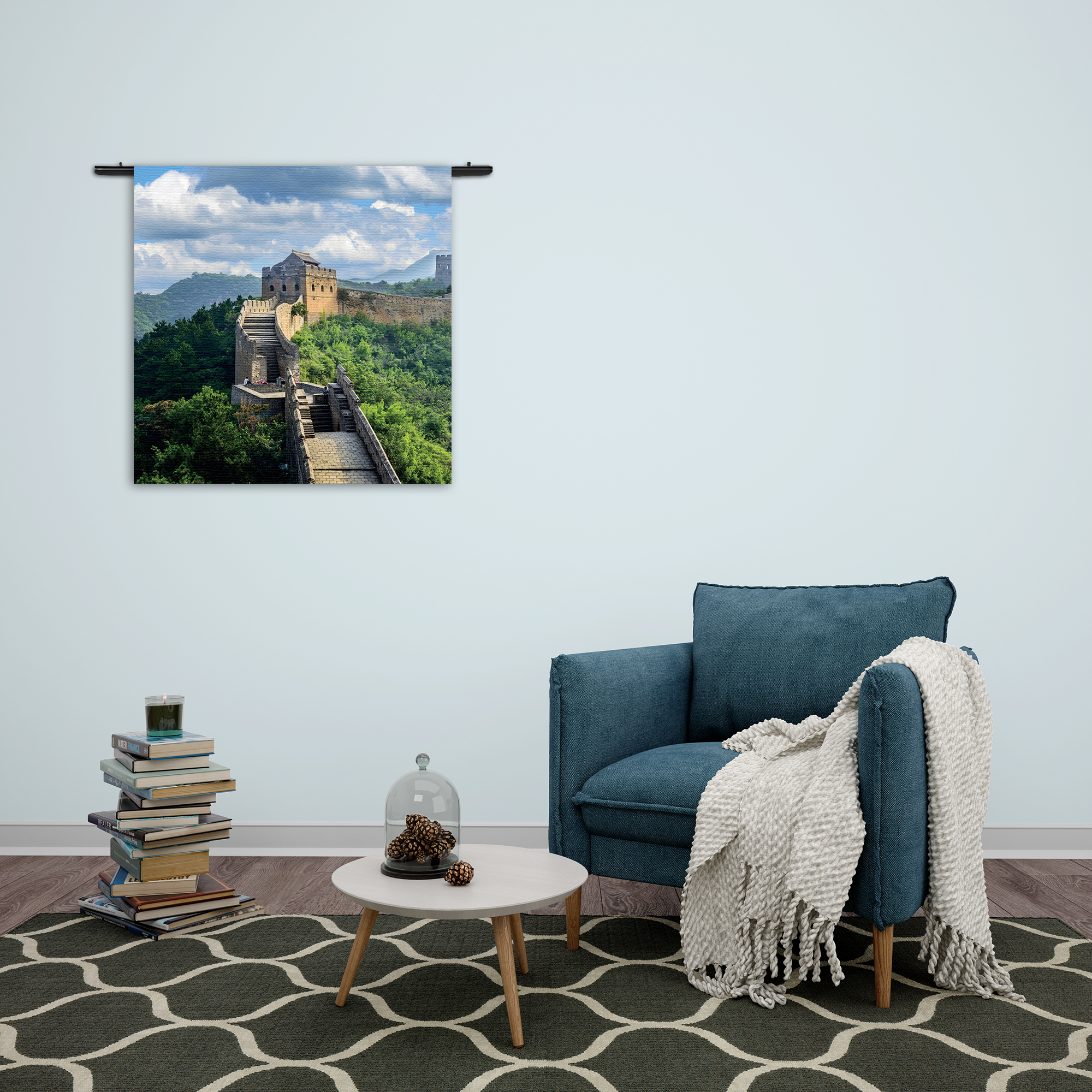 Wandkleed De Chinese muur 2 Rechthoek Vierkant Template Vierkant Rond Natuur 51 2