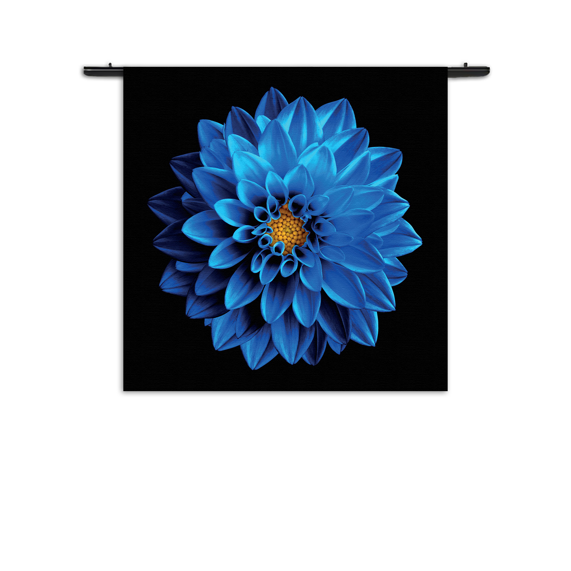 Wandkleed Blauwe Dahlia Rechthoek Vierkant