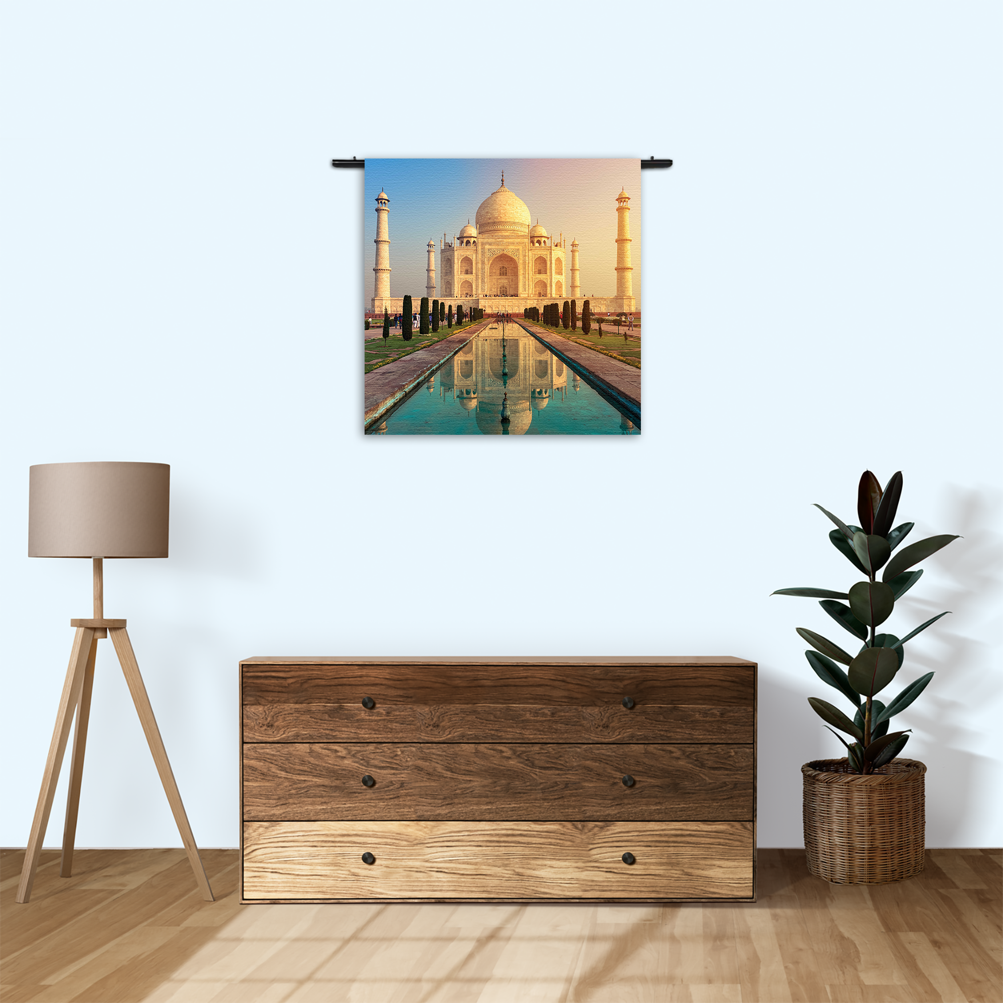 Wandkleed De Tajmahal Rechthoek Vierkant Template Vierkant Rond Natuur 55 3
