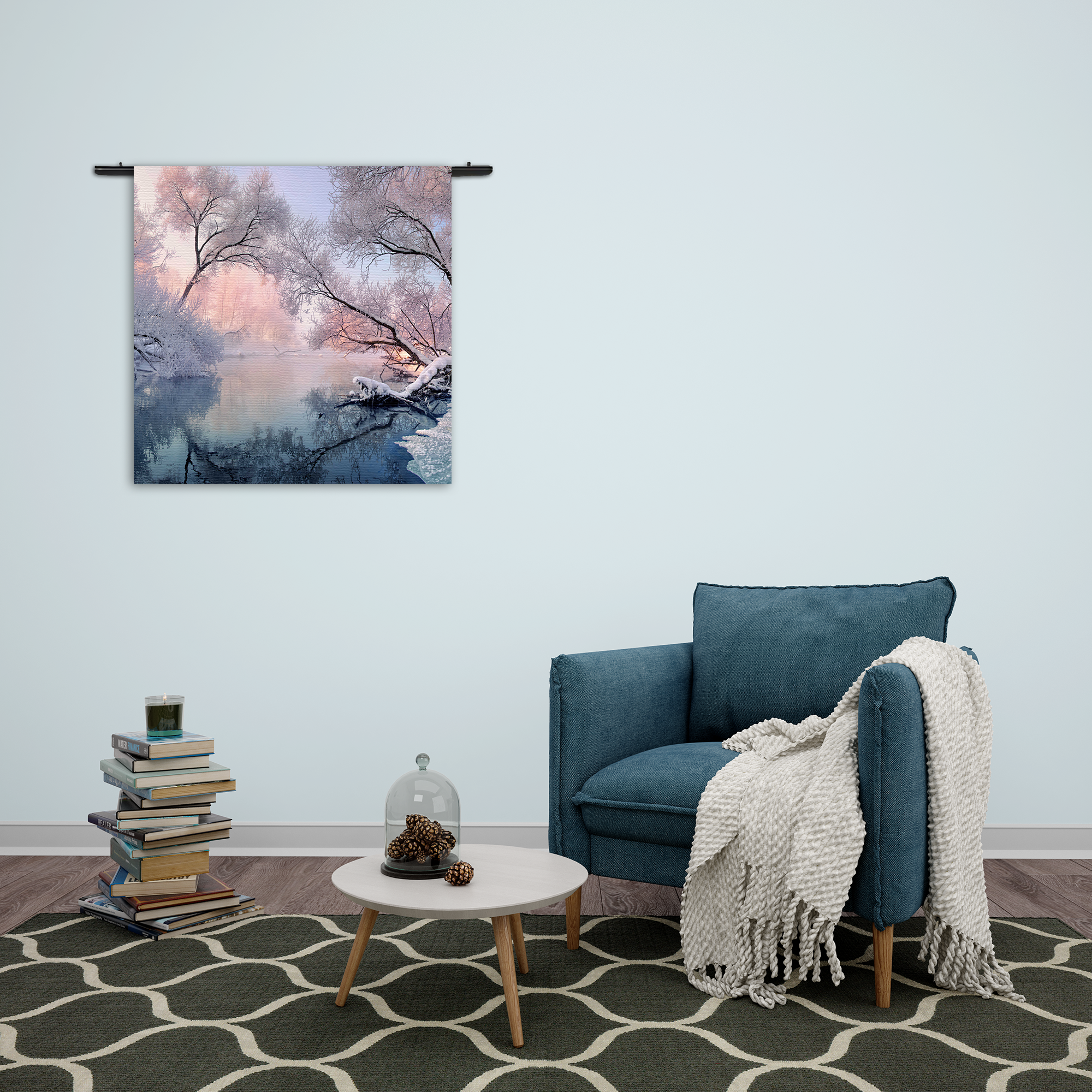 Wandkleed Winter is coming Rechthoek Vierkant Template Vierkant Rond Natuur 62 2