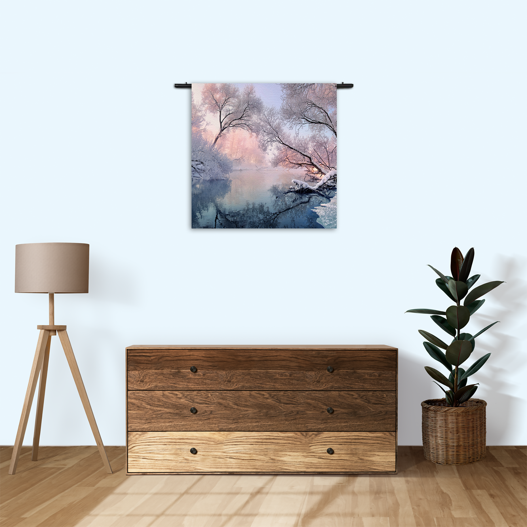 Wandkleed Winter is coming Rechthoek Vierkant Template Vierkant Rond Natuur 62 3