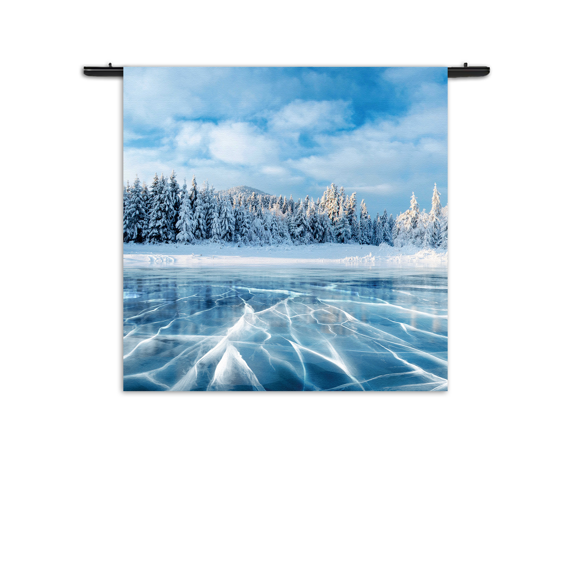 Wandkleed Ijzige winter Rechthoek Vierkant