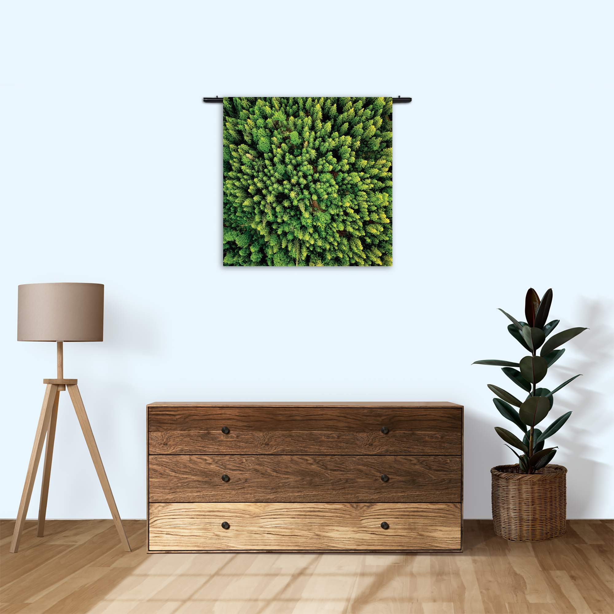 Template_Vierkant_Rond_Natuur_64-3 Wandkleed Het groene bos Rechthoek Vierkant Template Vierkant Rond Natuur 64 3
