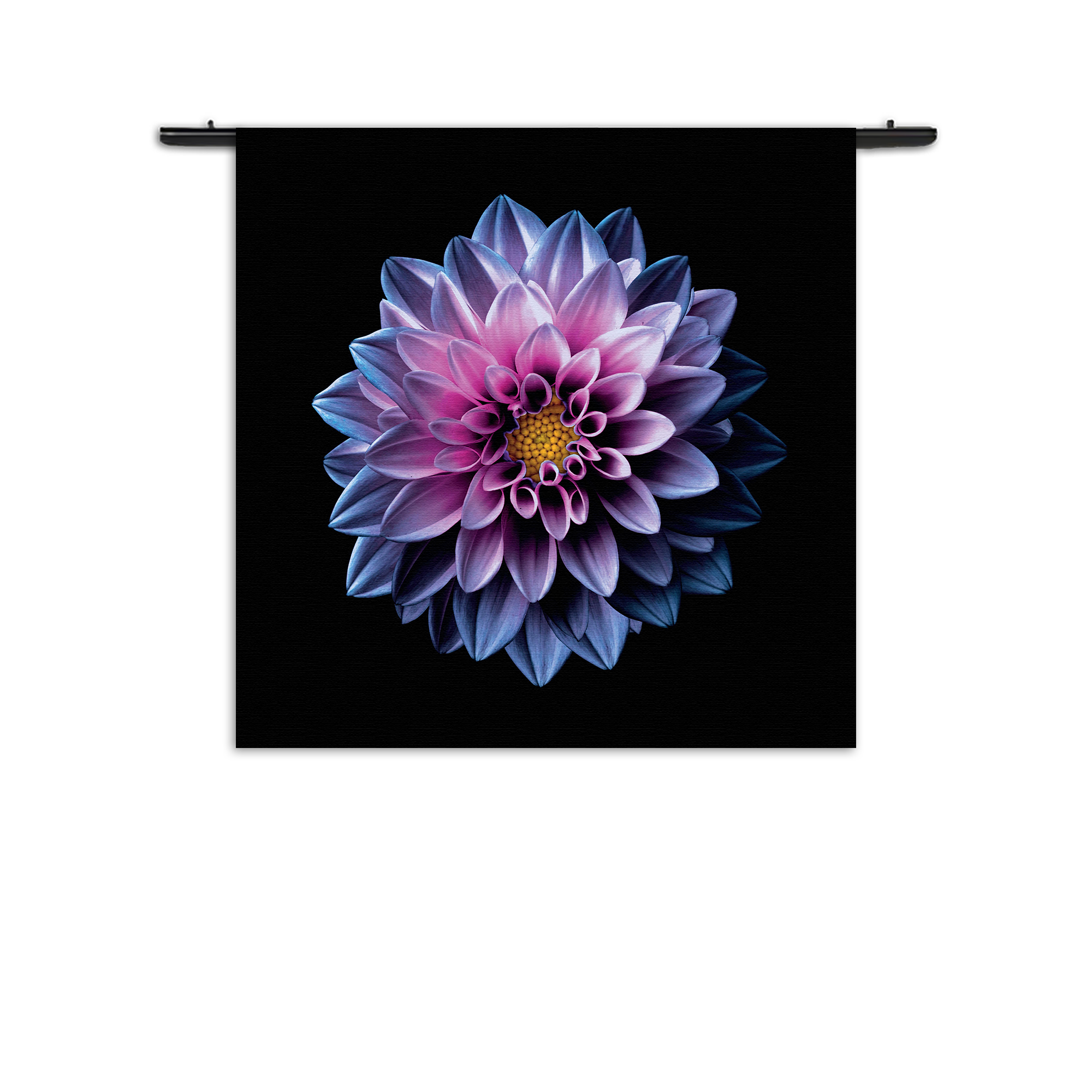 Wandkleed Paarse Dahlia Rechthoek Vierkant