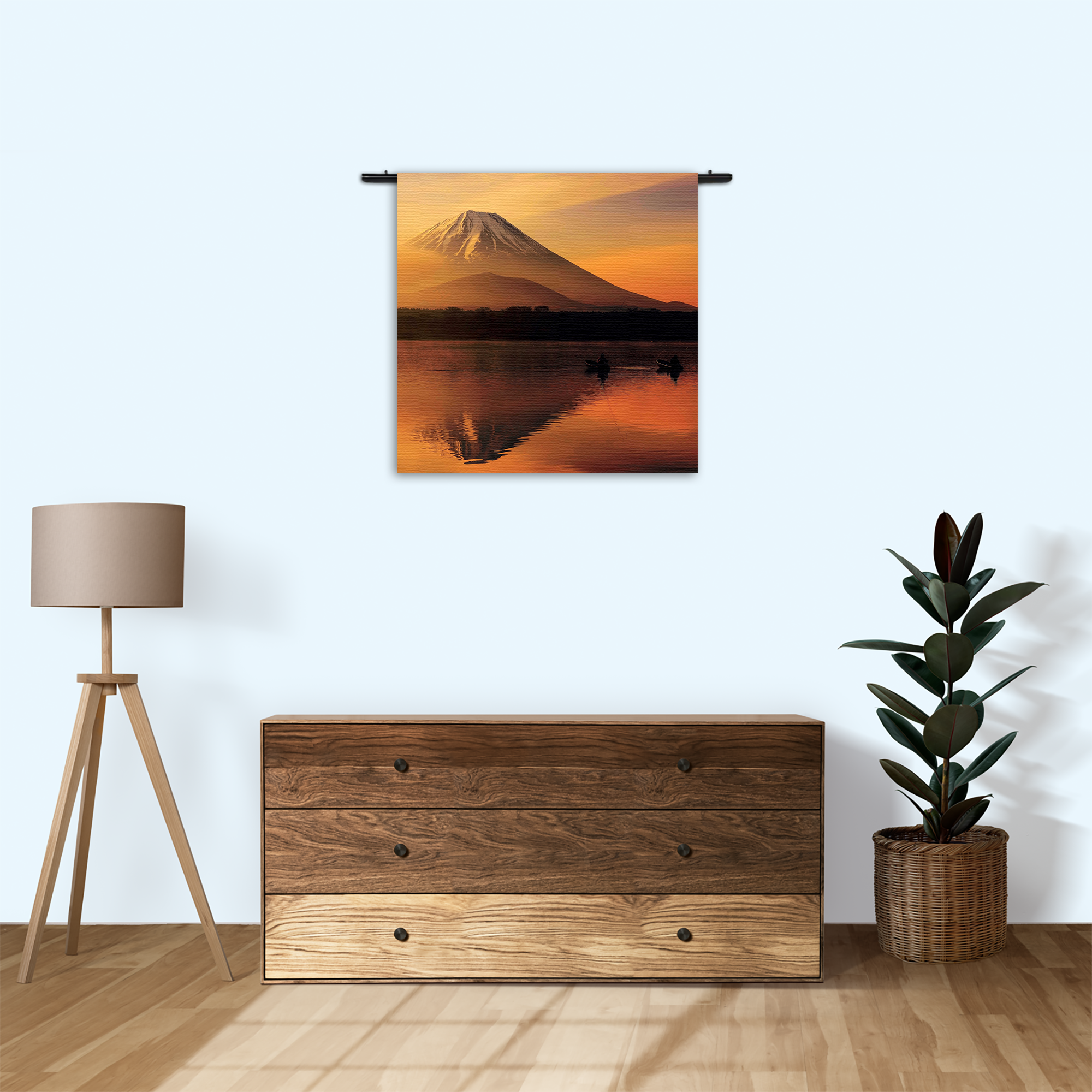 Wandkleed Fuji Rechthoek Vierkant Template Vierkant Rond Natuur 69 3