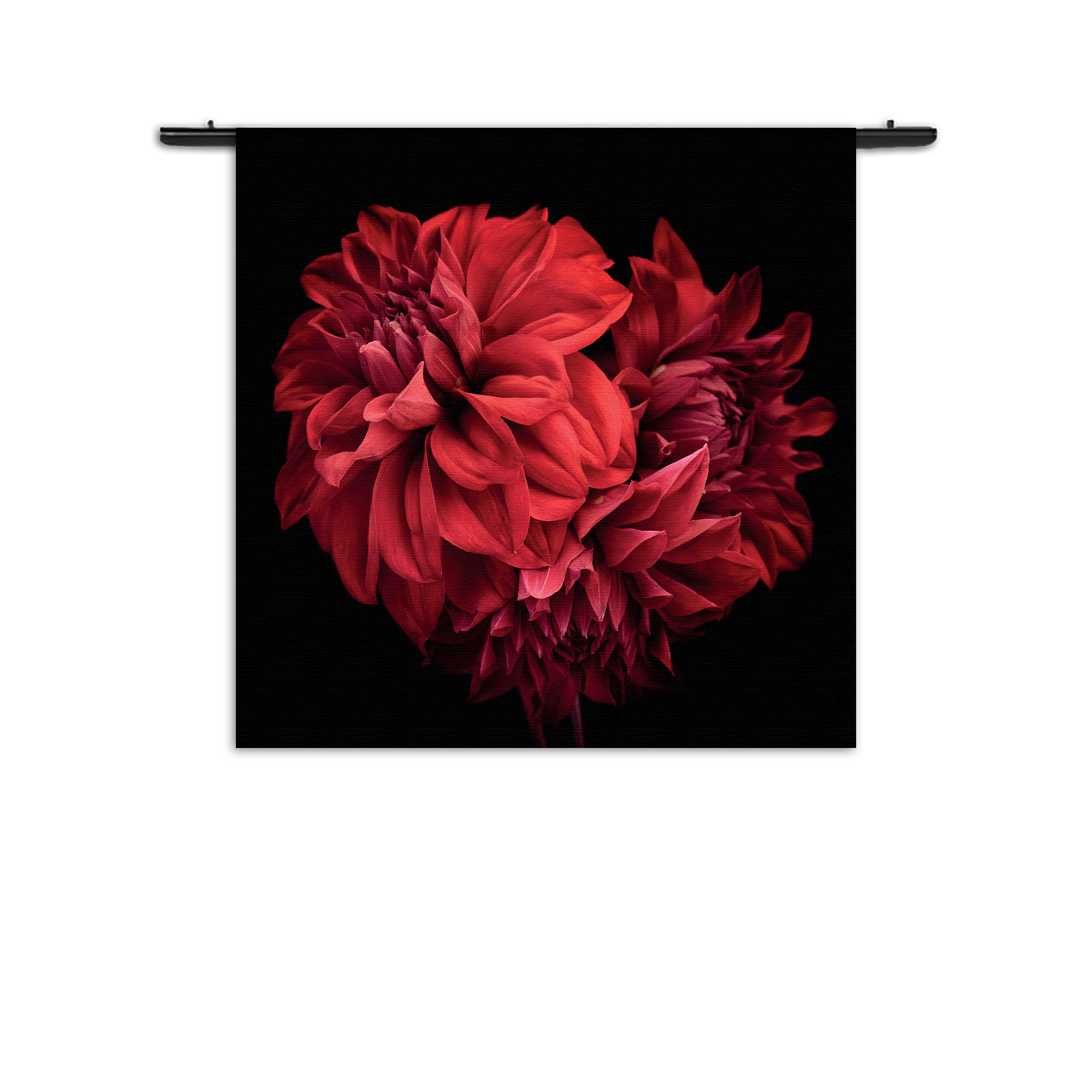 Wandkleed Rood Paarse Dahlia Rechthoek Vierkant