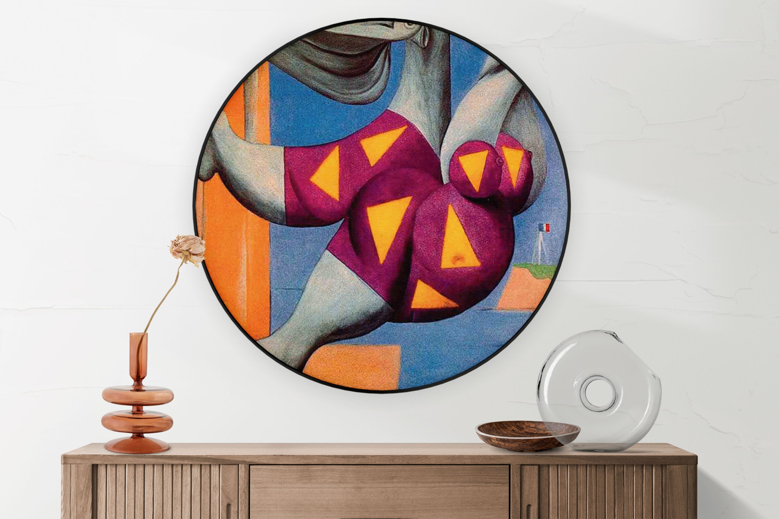 Akoestisch Schilderij Johannes Vermeer Meisje met de parel 1665-1167 Rond - Muurcirkel Template Vierkant Rond OM 10 5 scaled 1