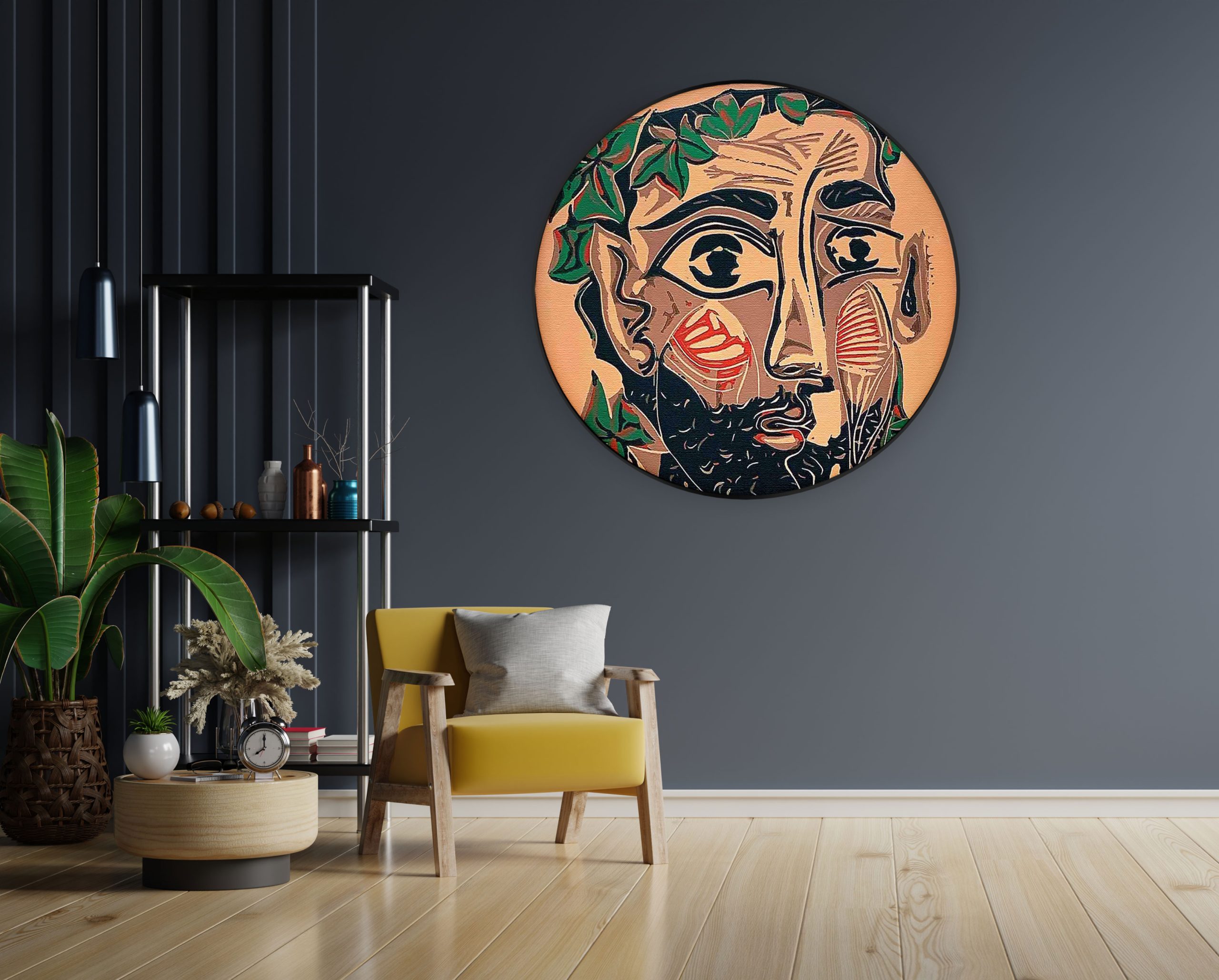 Akoestisch Schilderij Johannes Vermeer Meisje met de parel 1665-1167 Rond - Muurcirkel Template Vierkant Rond OM 12 4 scaled 1