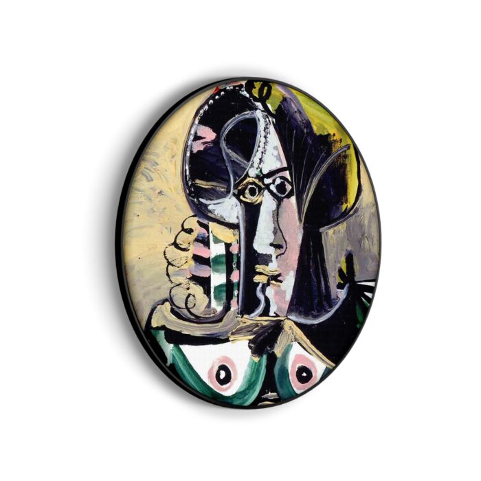 Akoestisch Schilderij Picasso Portret van een vrouw 1971 Rond - Muurcirkel Template Vierkant Rond OM 15 3 scaled 1
