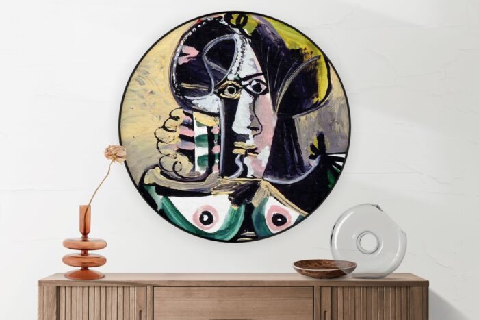 Akoestisch Schilderij Picasso Portret van een vrouw 1971 Rond - Muurcirkel Template Vierkant Rond OM 15 5 scaled 1