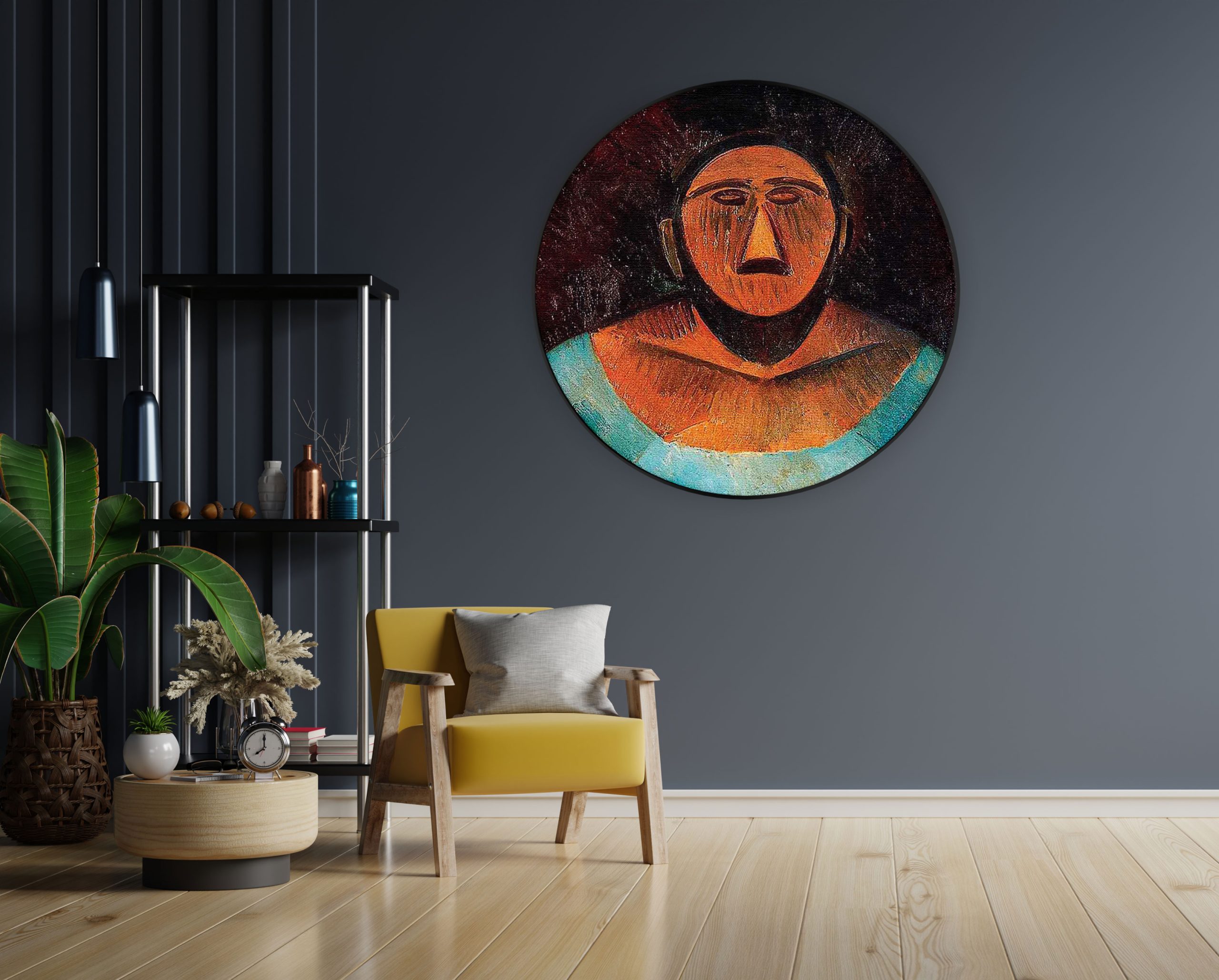 Akoestisch Schilderij Johannes Vermeer Meisje met de parel 1665-1167 Rond - Muurcirkel Template Vierkant Rond OM 16 4 scaled 1