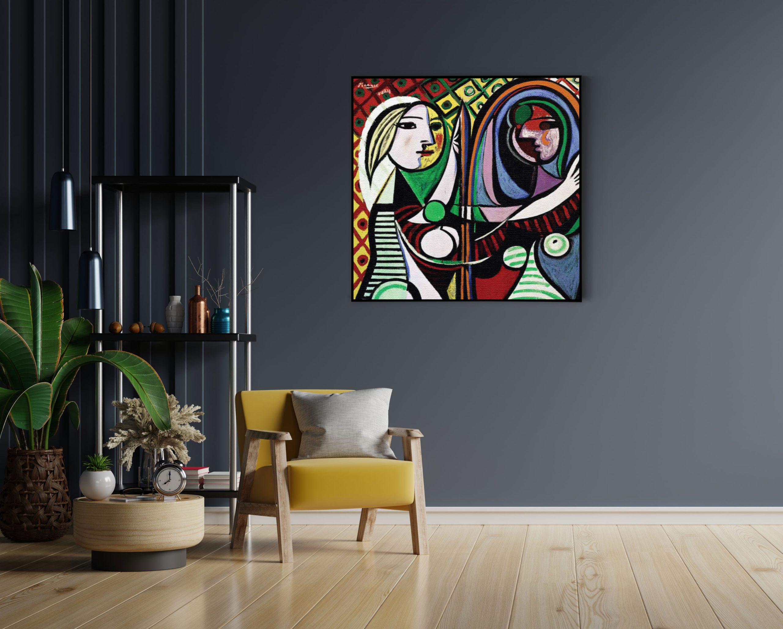 Akoestisch Schilderij Picasso Meisje voor een spiegel 1932 Vierkant Template Vierkant Rond OM 19 1 scaled 1