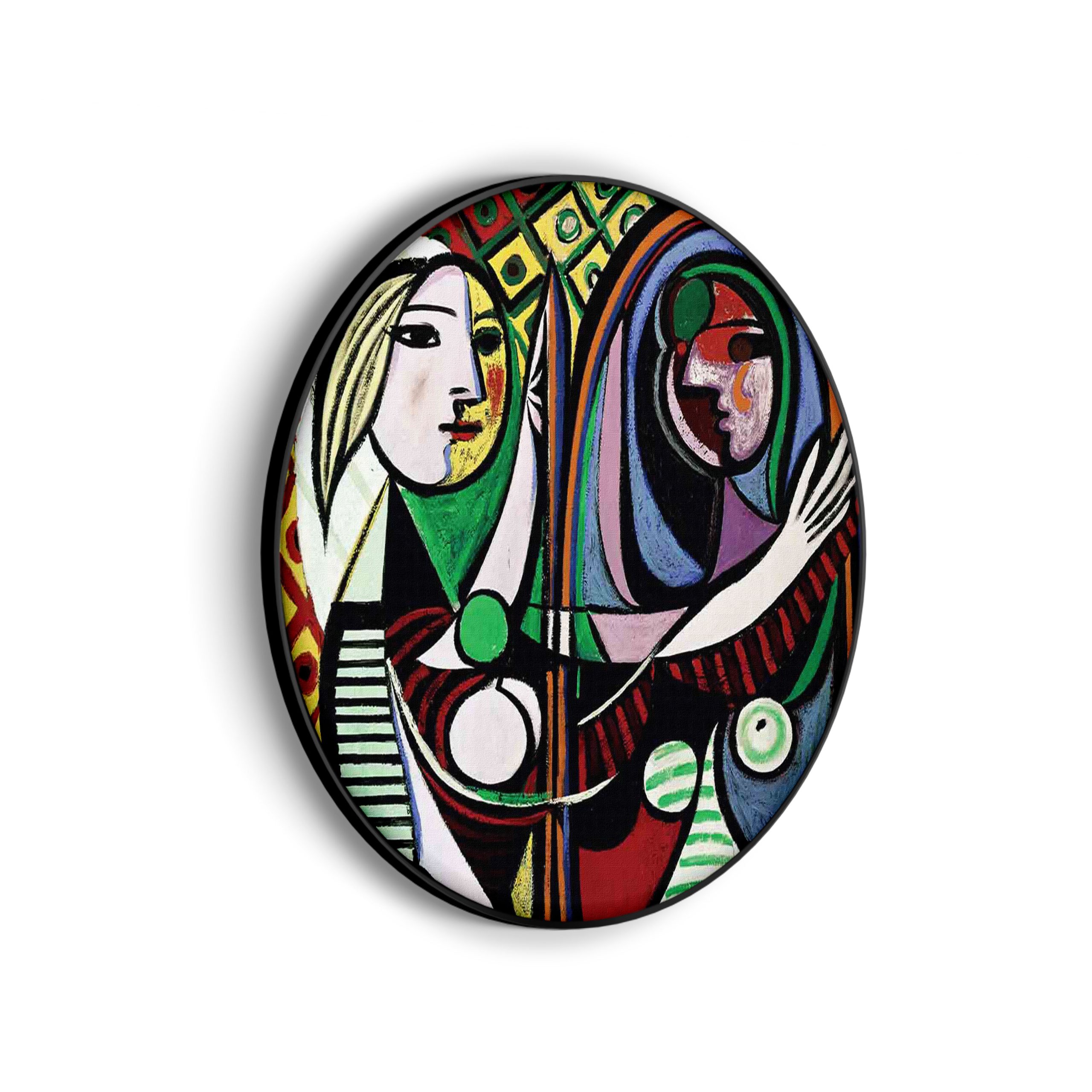 Akoestisch Schilderij Johannes Vermeer Meisje met de parel 1665-1167 Rond - Muurcirkel Template Vierkant Rond OM 19 3 scaled 1