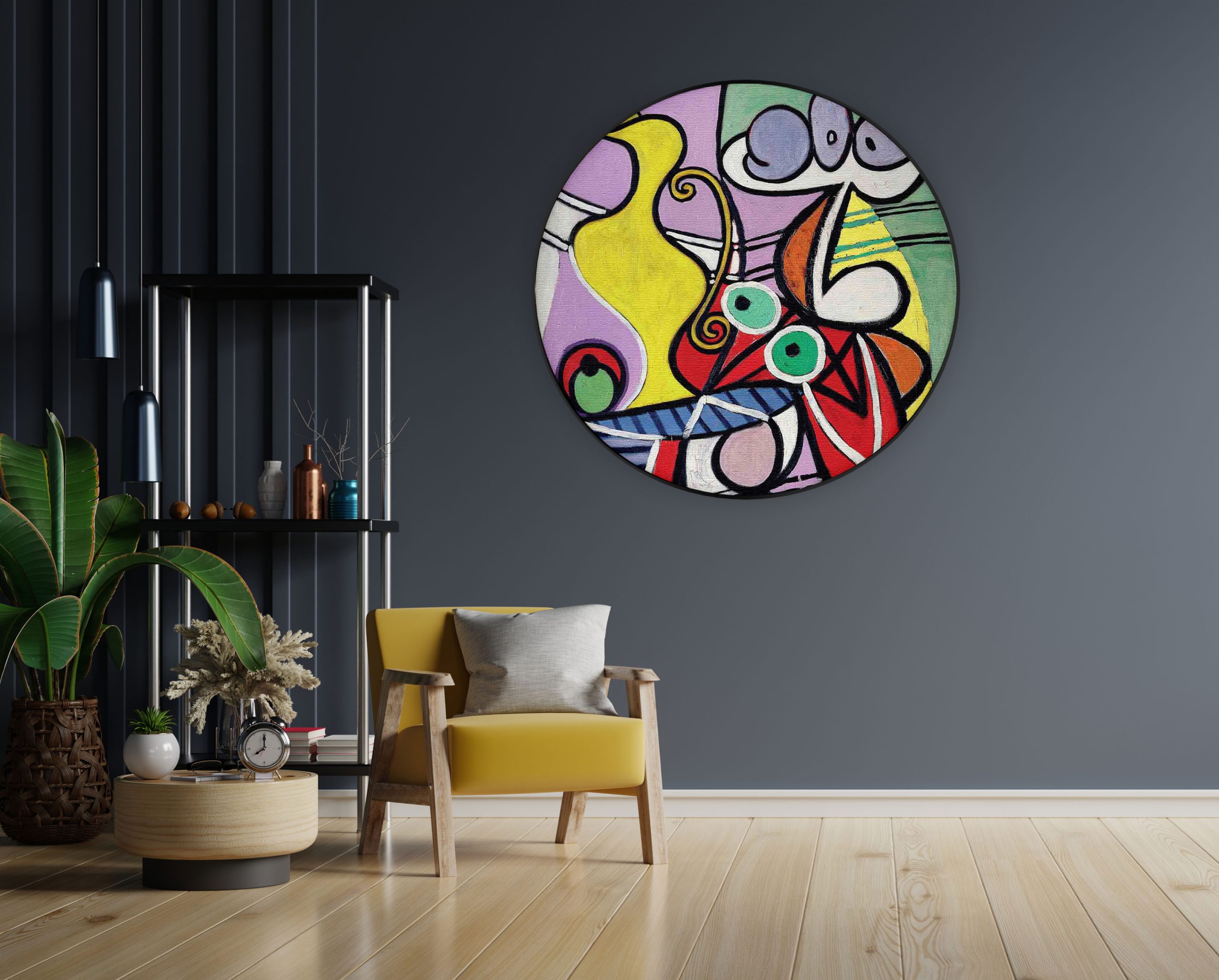 Akoestisch Schilderij Johannes Vermeer Meisje met de parel 1665-1167 Rond - Muurcirkel Template Vierkant Rond OM 22 4 scaled 1