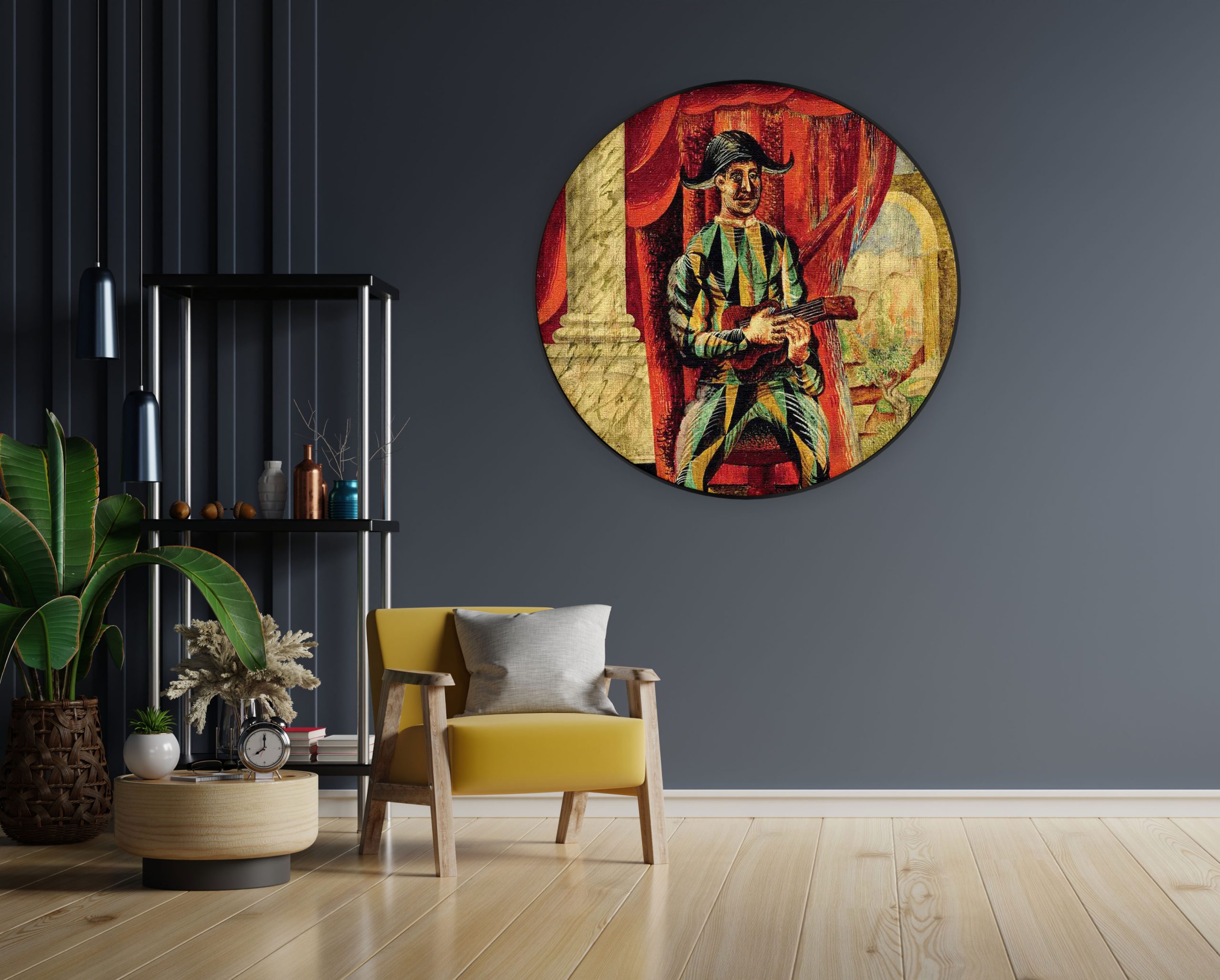 Akoestisch Schilderij Johannes Vermeer Meisje met de parel 1665-1167 Rond - Muurcirkel Template Vierkant Rond OM 23 4 scaled 1