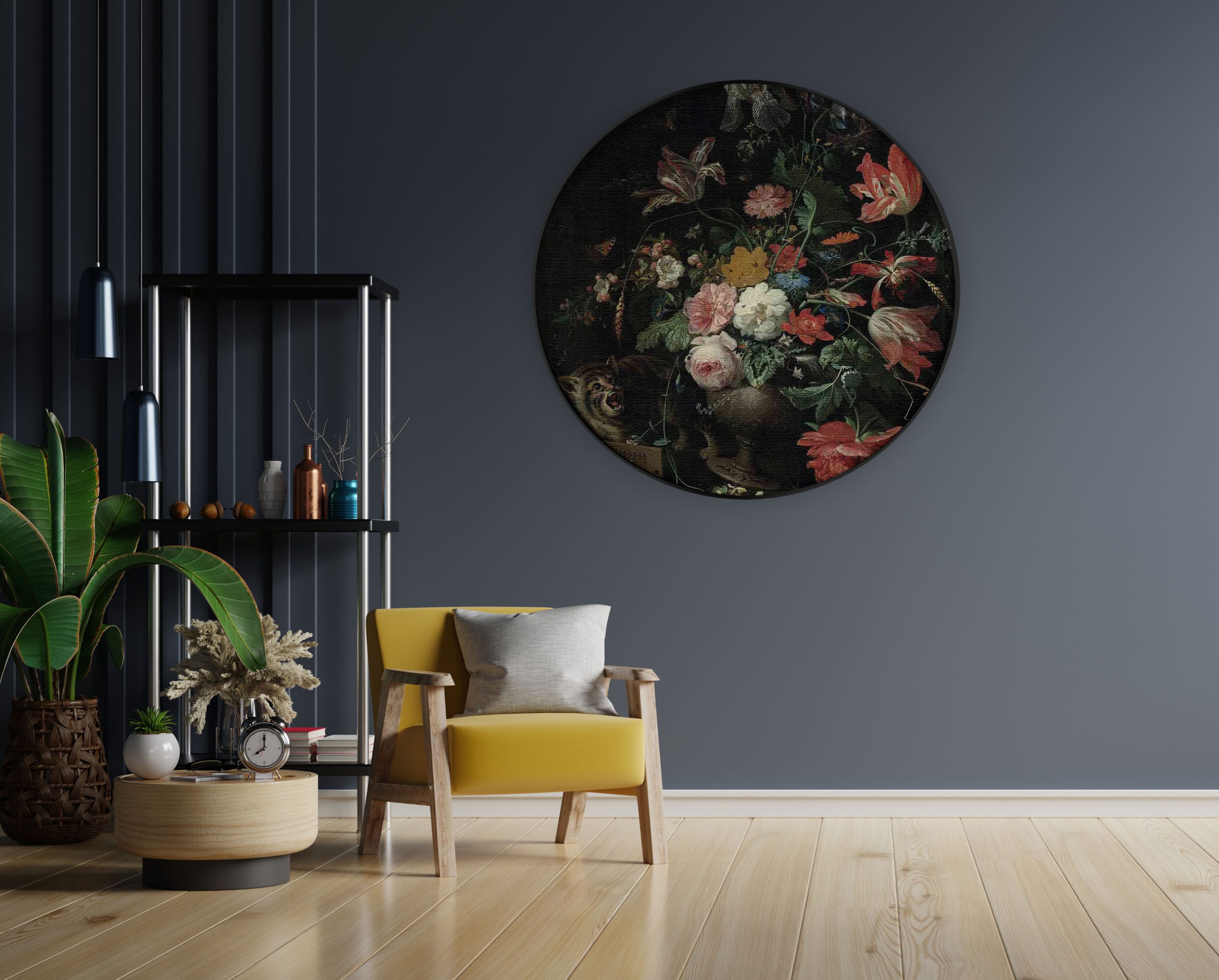 Akoestisch Schilderij Johannes Vermeer Meisje met de parel 1665-1167 Rond - Muurcirkel Template Vierkant Rond OM 25 4 scaled 1