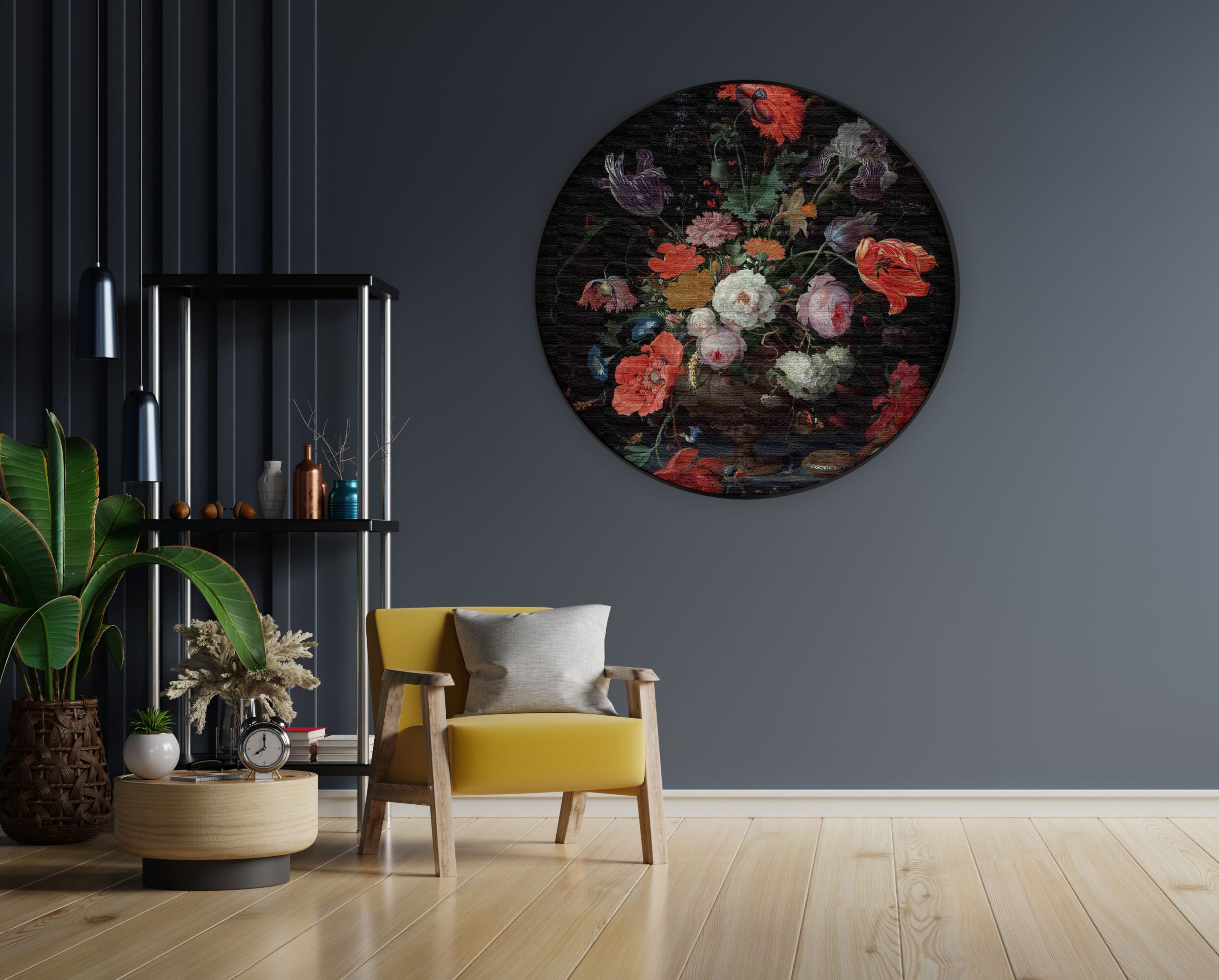 Akoestisch Schilderij Johannes Vermeer Meisje met de parel 1665-1167 Rond - Muurcirkel Template Vierkant Rond OM 26 4 scaled 1