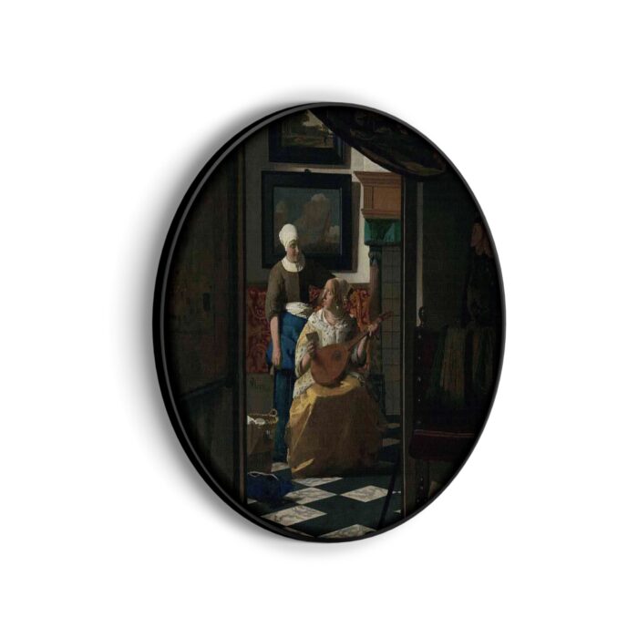 Akoestisch Schilderij Johannes Vermeer De liefdes brief 1669 Rond - Muurcirkel Template Vierkant Rond OM 27 3 scaled 1