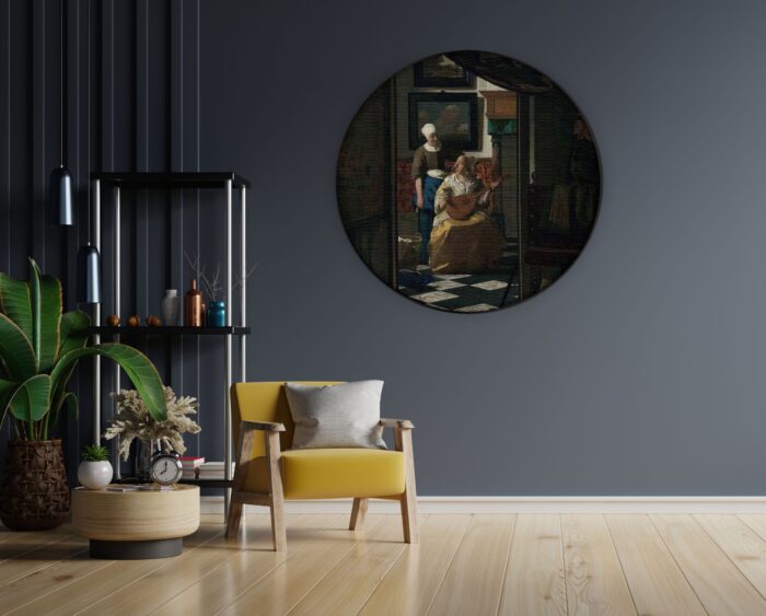 Akoestisch Schilderij Johannes Vermeer De liefdes brief 1669 Rond - Muurcirkel Template Vierkant Rond OM 27 4 scaled 1