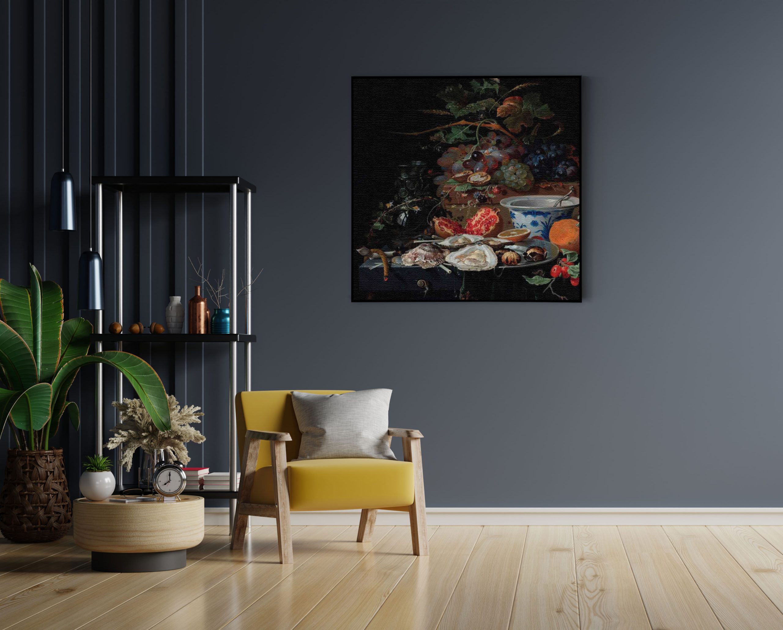 Akoestisch Schilderij Abraham Mignon Stilleven met vruchten, oesters en een porseleinen kom 1660-1679 Vierkant Template Vierkant Rond OM 28 1 scaled 1