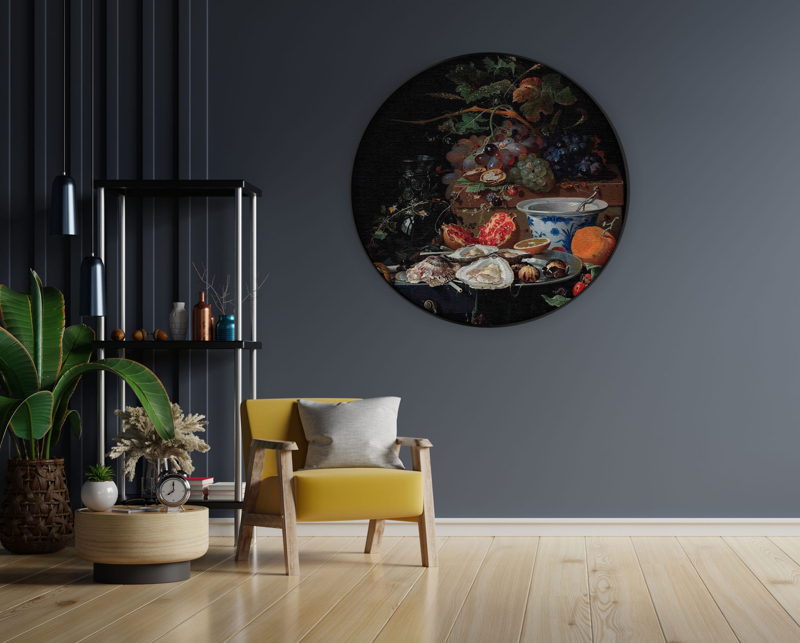 Akoestisch Schilderij Johannes Vermeer Meisje met de parel 1665-1167 Rond - Muurcirkel Template Vierkant Rond OM 28 4 scaled 1