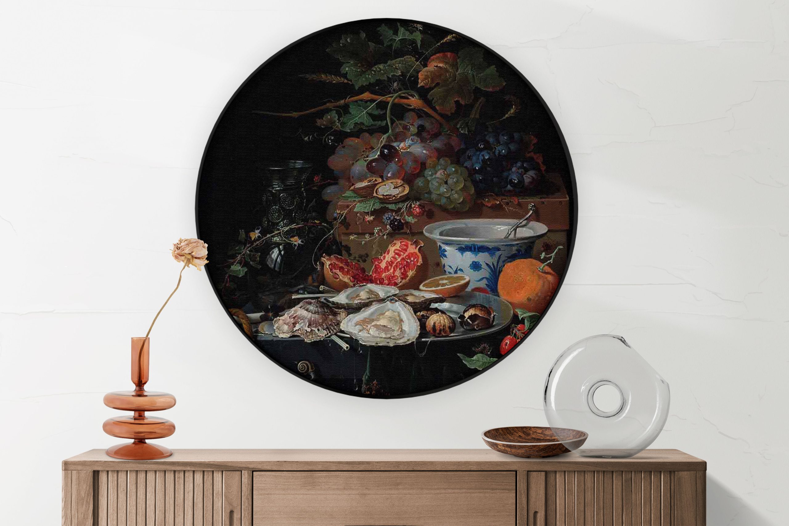 Akoestisch Schilderij Johannes Vermeer Meisje met de parel 1665-1167 Rond - Muurcirkel Template Vierkant Rond OM 28 5 scaled 2