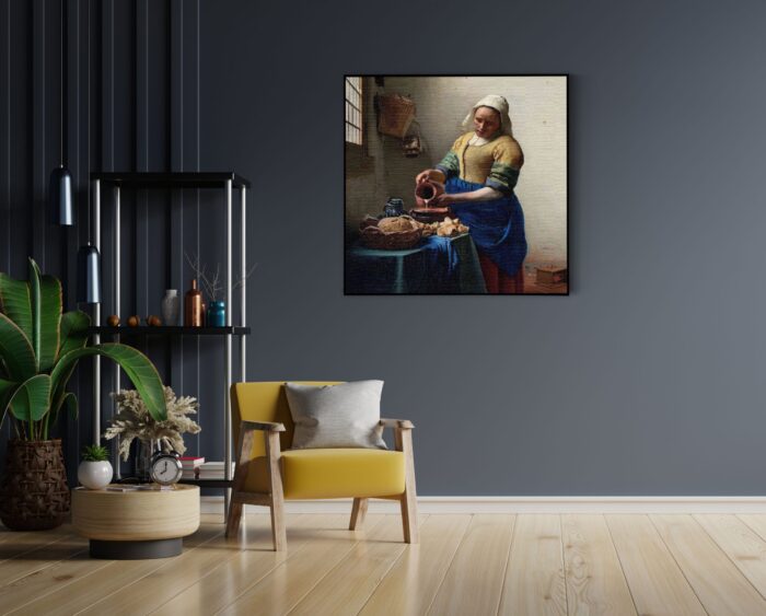 Akoestisch Schilderij Johannes Vermeer Het Melkmeisje 1660 Vierkant Template Vierkant Rond OM 29 1 scaled 1