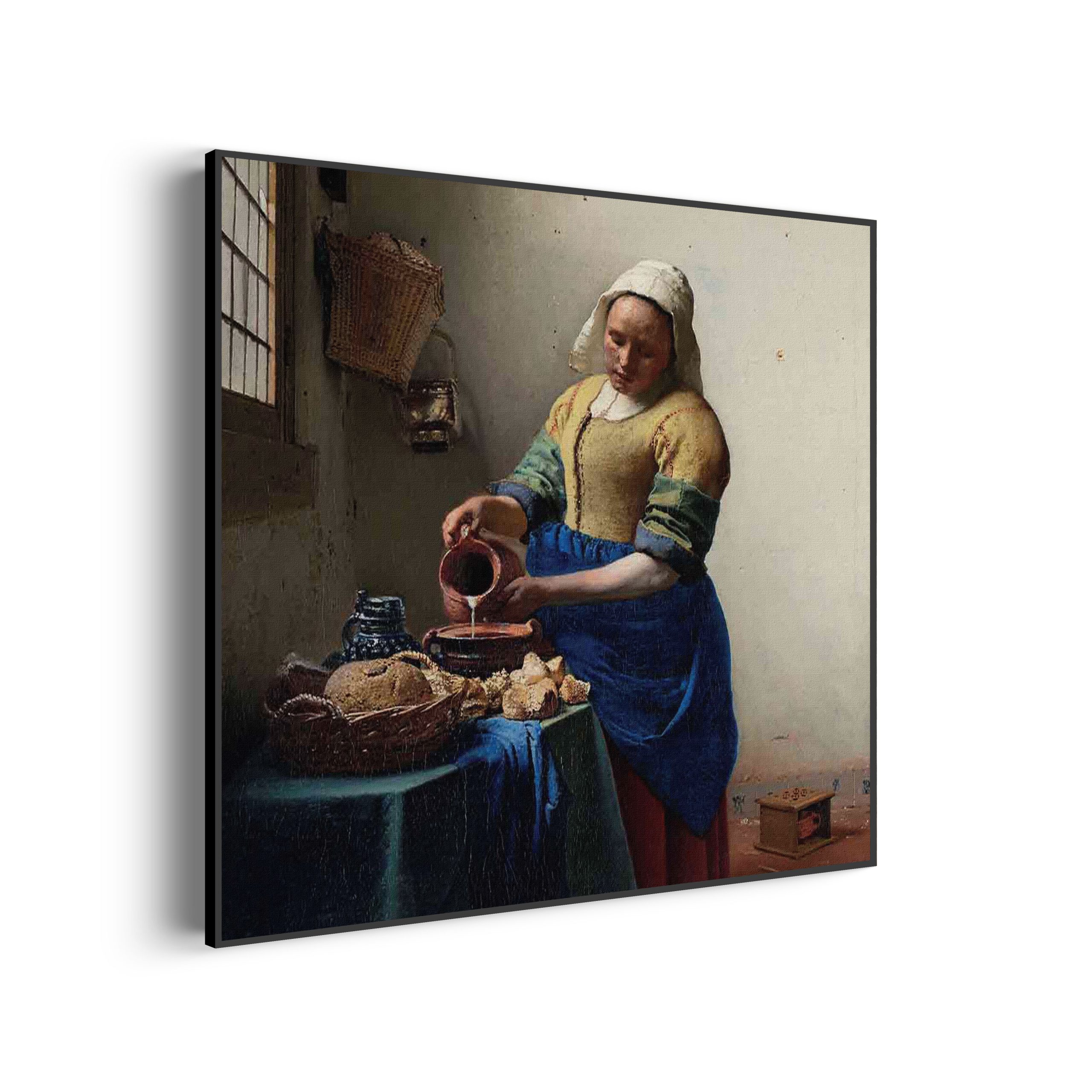 Akoestisch Schilderij Johannes Vermeer Het Melkmeisje 1660 Vierkant Template Vierkant Rond OM 29 scaled 1