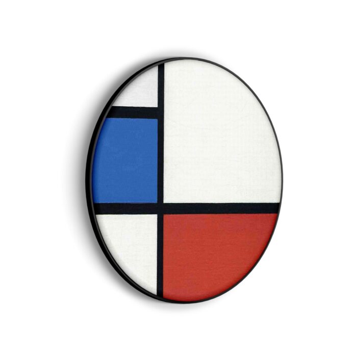 Akoestisch Schilderij Mondriaan de Blauwe vlakte Rond - Muurcirkel Template Vierkant Rond OM 3 3 scaled 1