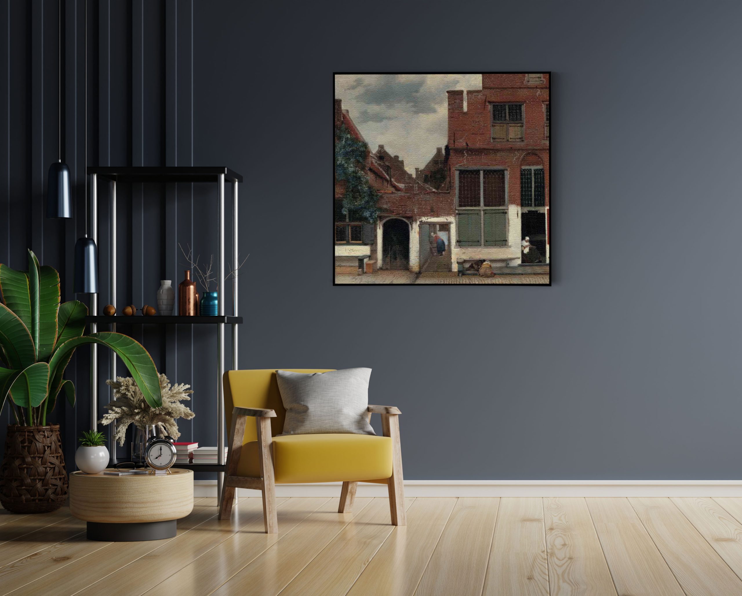 Akoestisch Schilderij Johannes Vermeer Gezicht op huizen in Delft 1658 Vierkant Template Vierkant Rond OM 30 1 scaled 1