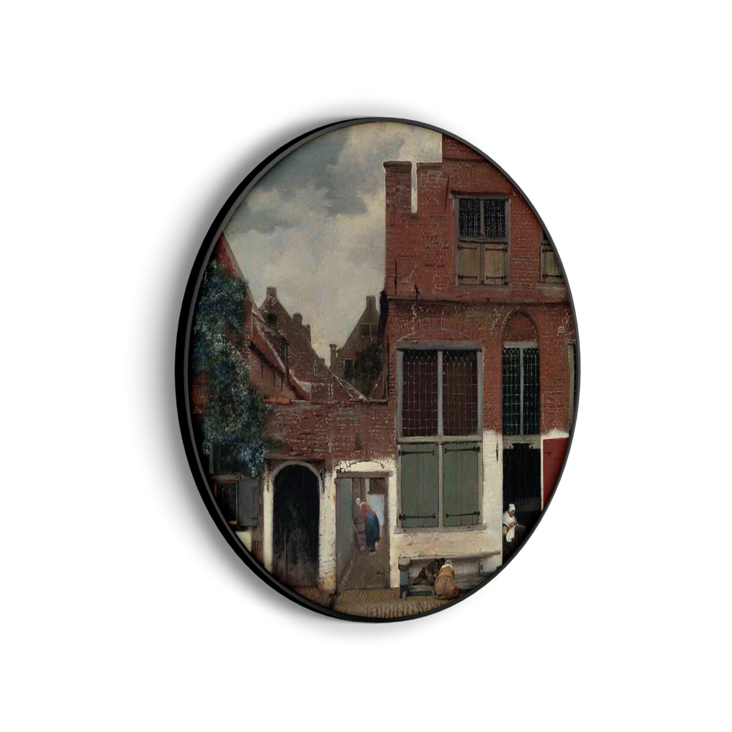 Akoestisch Schilderij Johannes Vermeer Meisje met de parel 1665-1167 Rond - Muurcirkel Template Vierkant Rond OM 30 3 scaled 1