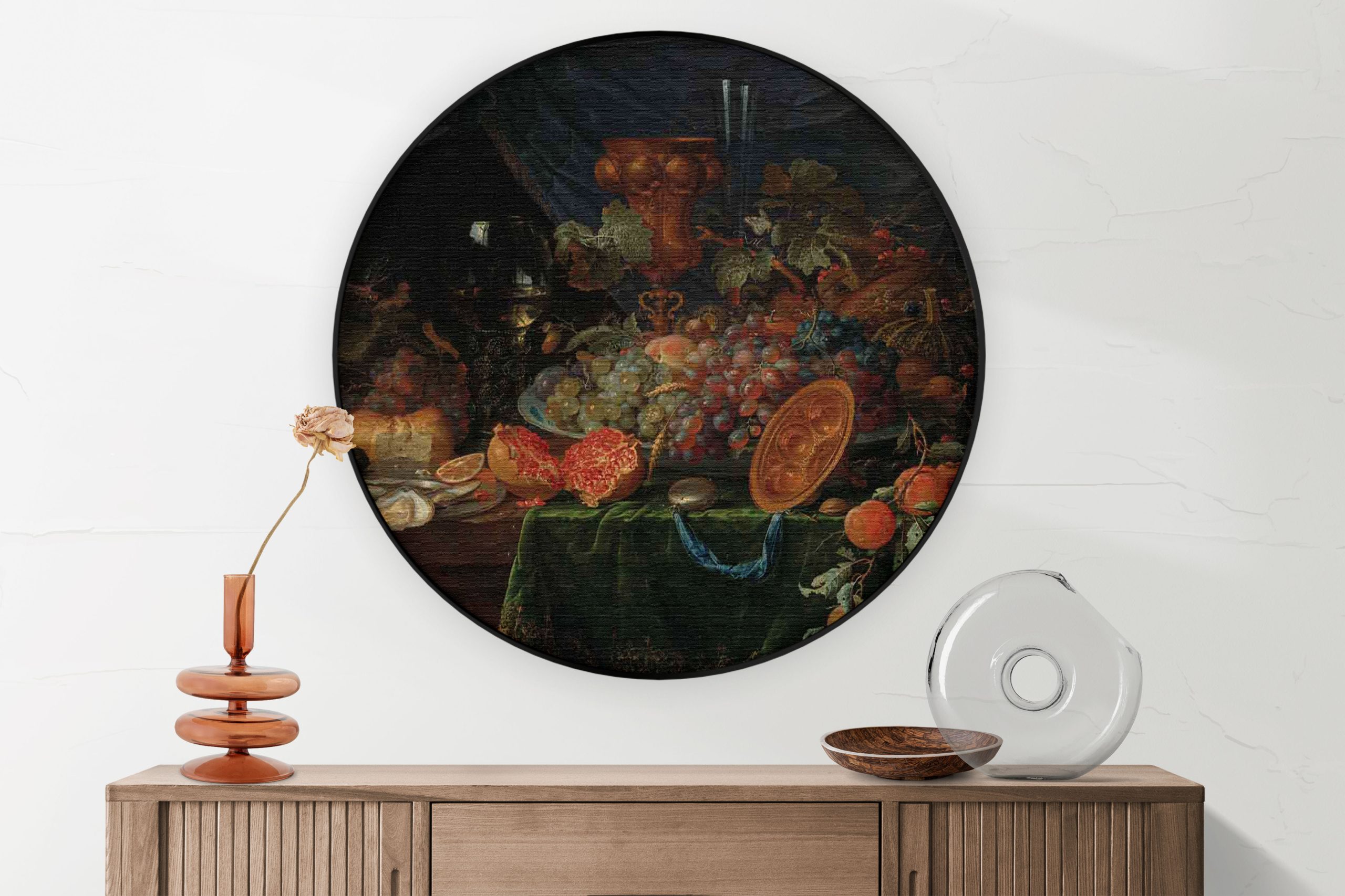 Akoestisch Schilderij Johannes Vermeer Meisje met de parel 1665-1167 Rond - Muurcirkel Template Vierkant Rond OM 31 5 scaled 1