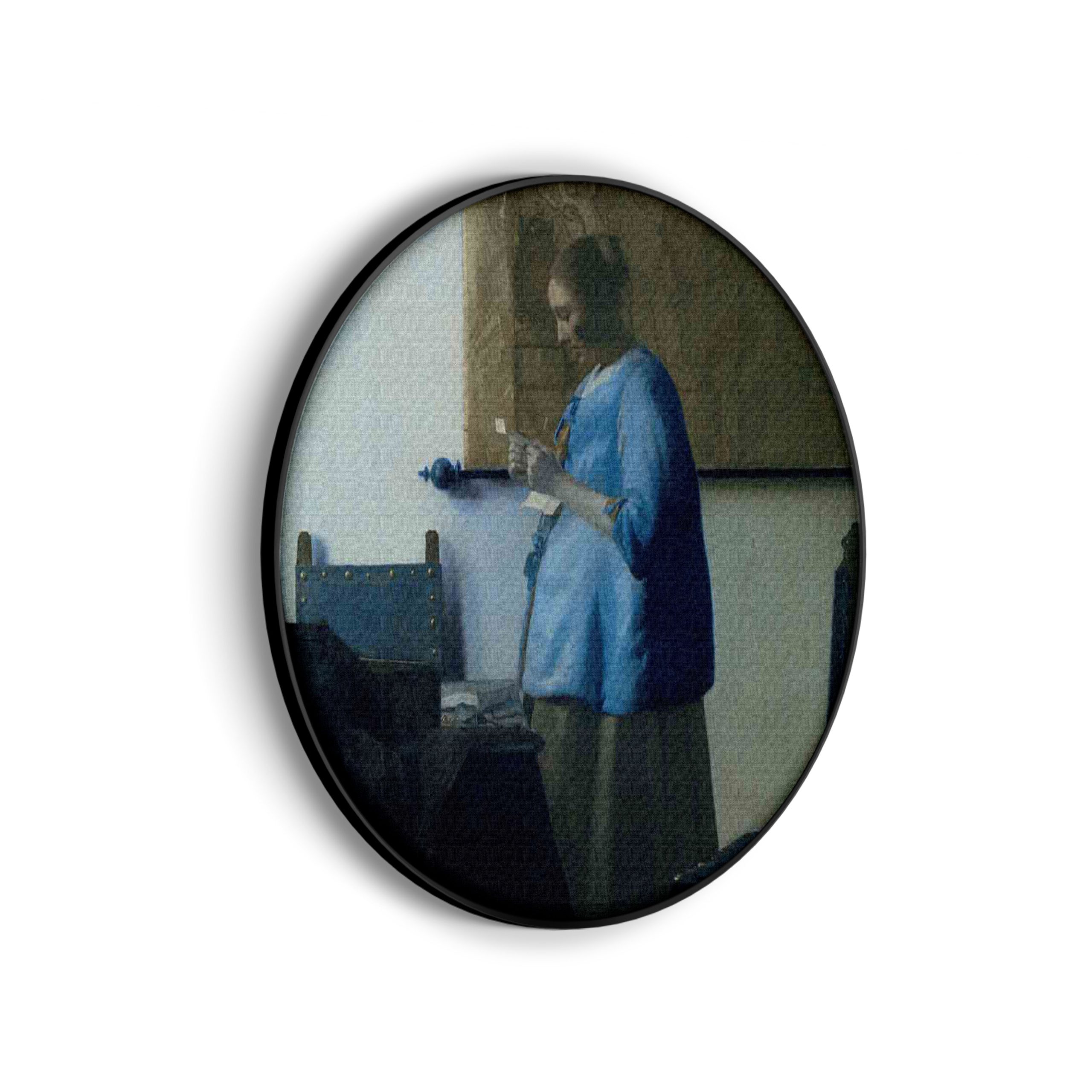 Akoestisch Schilderij Johannes Vermeer Meisje met de parel 1665-1167 Rond - Muurcirkel Template Vierkant Rond OM 32 3 scaled 1