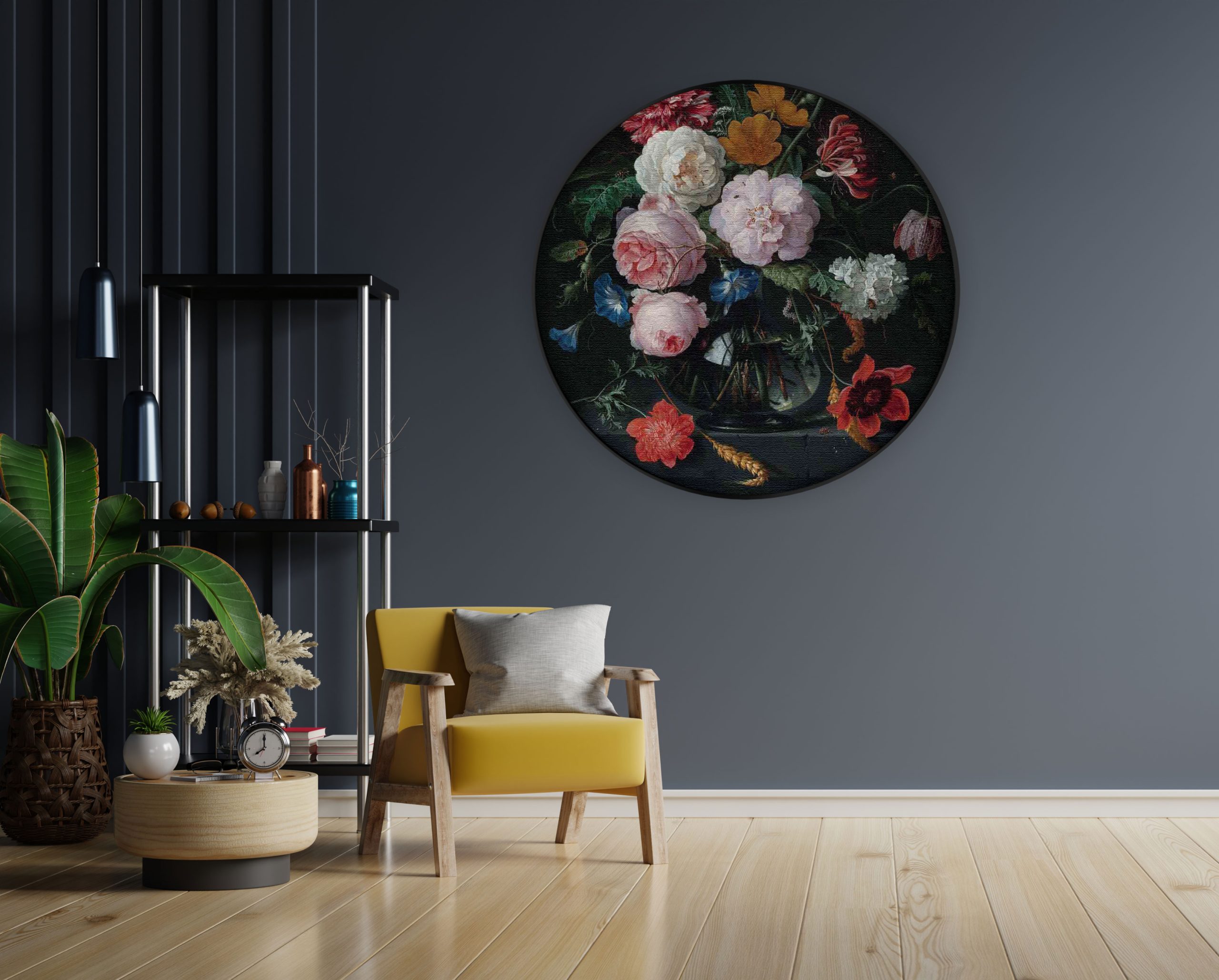 Akoestisch Schilderij Johannes Vermeer Meisje met de parel 1665-1167 Rond - Muurcirkel Template Vierkant Rond OM 5 4 scaled 1