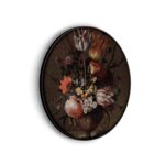 Akoestisch Schilderij Jacob Marrel Stilleven met bloemenvaas en dode kikvors 1634 Rond - Muurcirkel Template Vierkant Rond OM 6 3 scaled 1