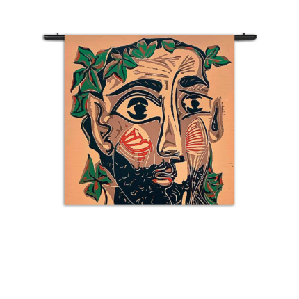 Wandkleed Picasso bebaarde man 1962 Rechthoek Vierkant