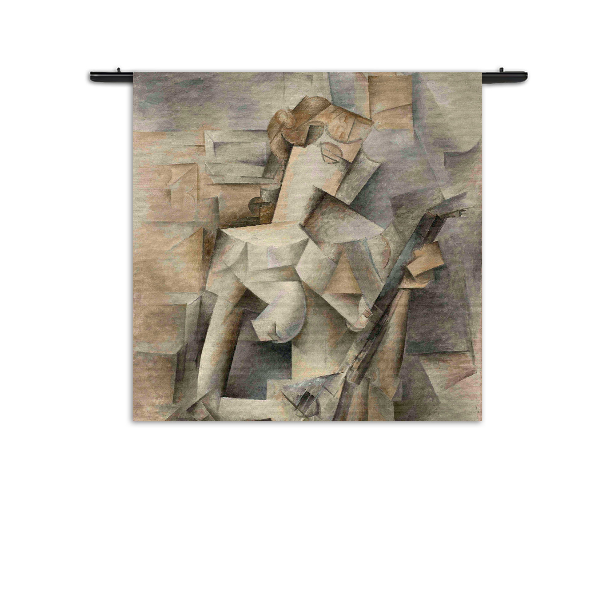 Wandkleed Picasso Meisje met een mandoline 1910 Rechthoek Vierkant