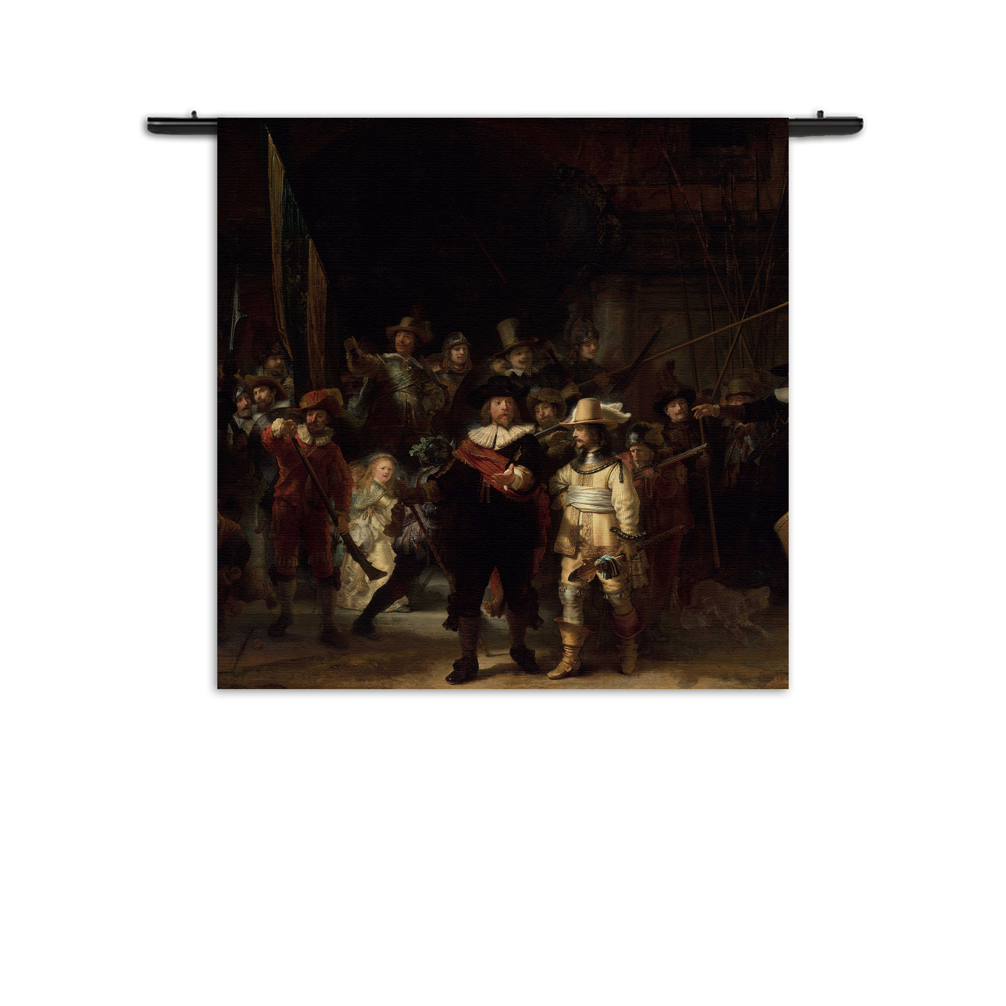 Wandkleed Rembrandt De Nachtwacht 1642 Rechthoek Vierkant