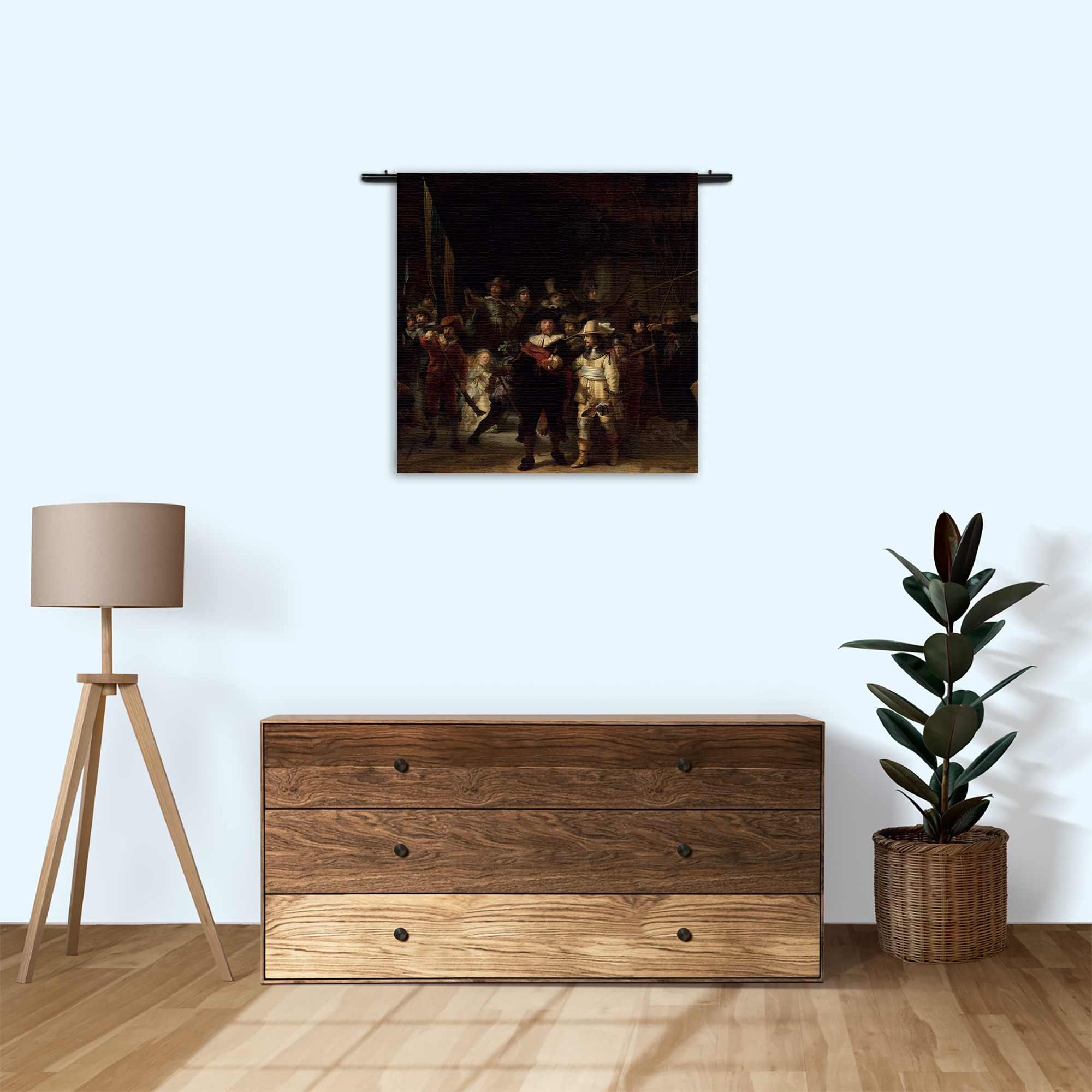 Wandkleed Rembrandt De Nachtwacht 1642 Rechthoek Vierkant Template Vierkant Rond Om 24 3