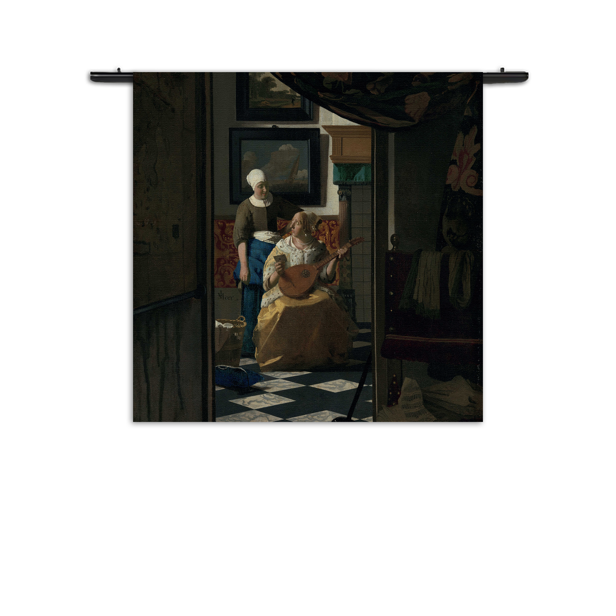 Template_Vierkant_Rond_Om_27-1 Wandkleed Johannes Vermeer De liefdes brief 1669 Rechthoek Vierkant