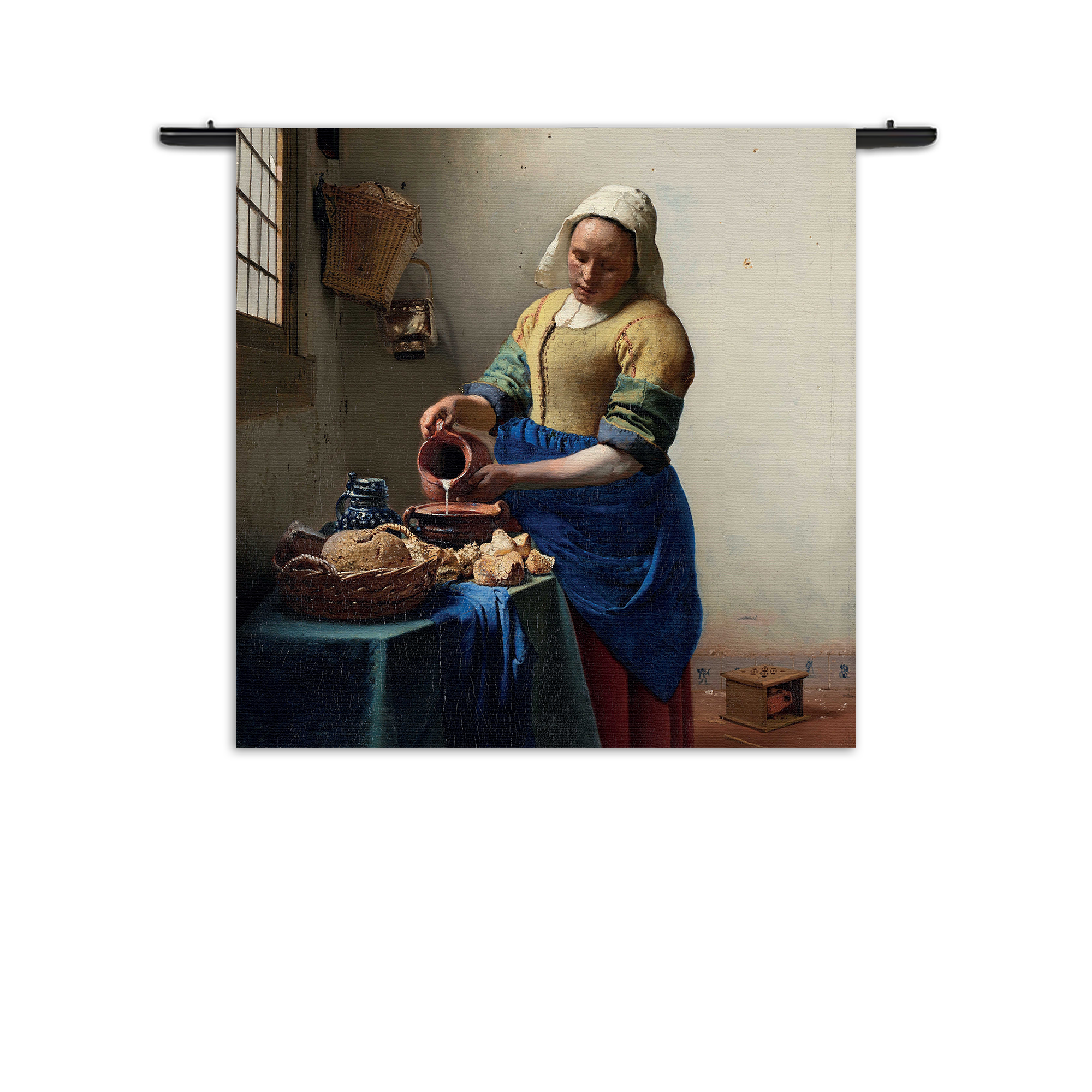 Template_Vierkant_Rond_Om_29-1 Wandkleed Johannes Vermeer Het Melkmeisje 1660 Rechthoek Vierkant