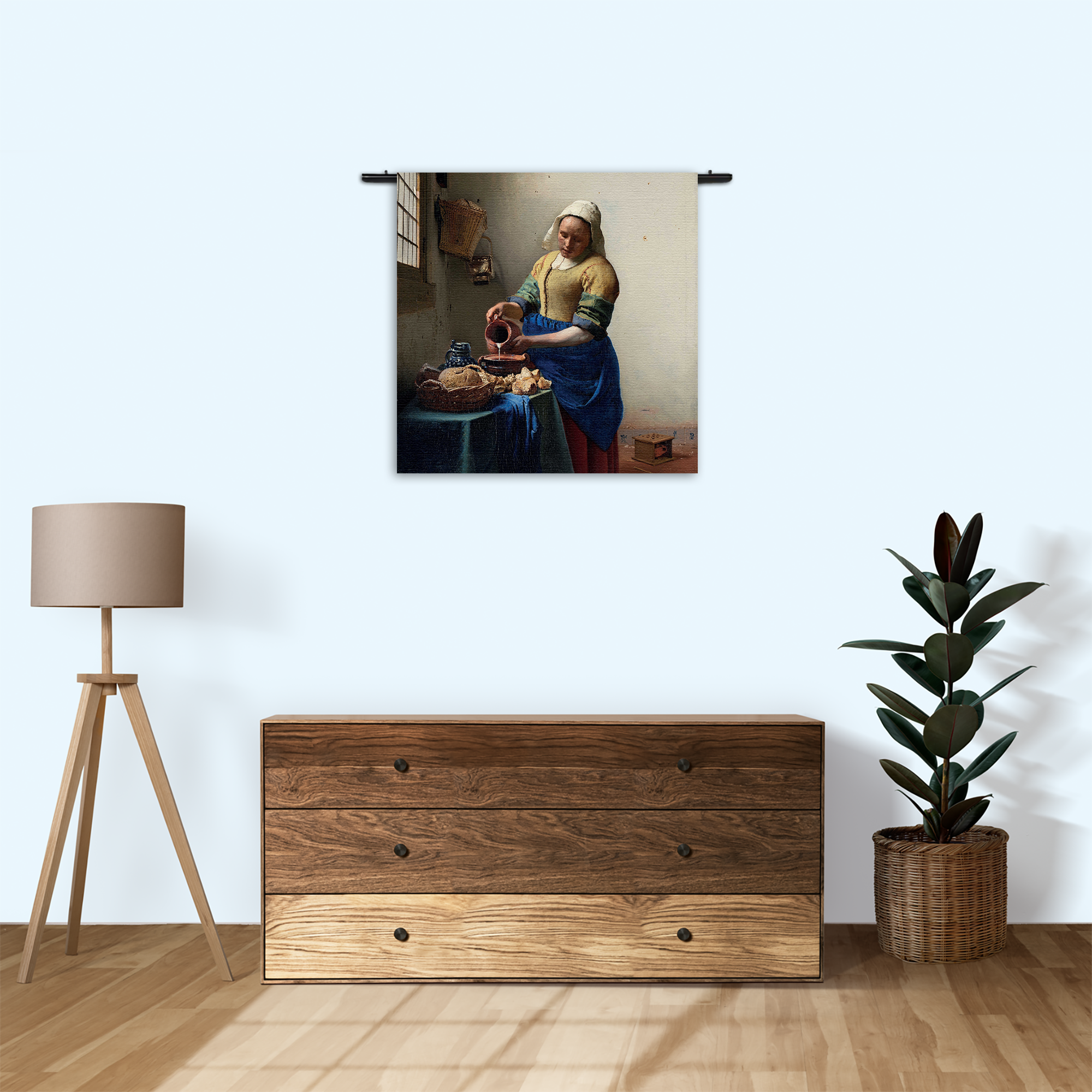 Template_Vierkant_Rond_Om_29-3 Wandkleed Johannes Vermeer Het Melkmeisje 1660 Rechthoek Vierkant Template Vierkant Rond Om 29 3