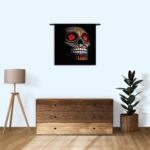 Wandkleed Kleurrijk Skelet Hoofd Rechthoek Vierkant Template Vierkant Rond Overig 02 3