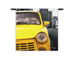 Wandkleed Old School Gele Taxi 02 Rechthoek Vierkant