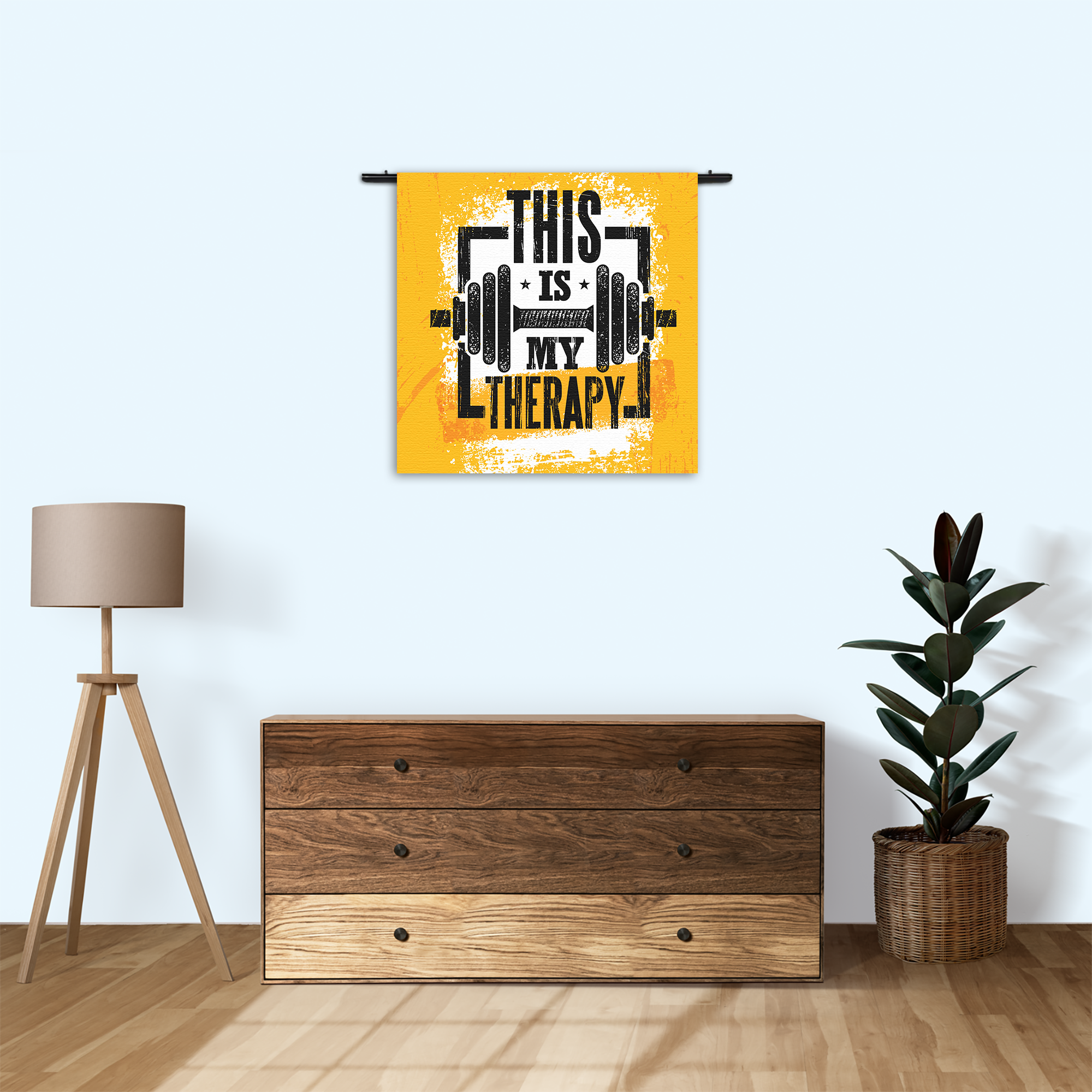Wandkleed This Is My Therapy Rechthoek Vierkant Template Vierkant Rond Sport 1 3