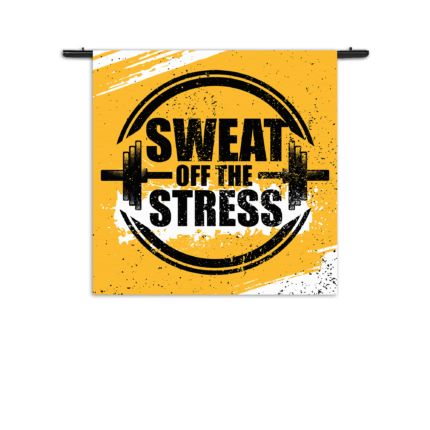 Wandkleed Sweat Off Time Stress Rechthoek Vierkant